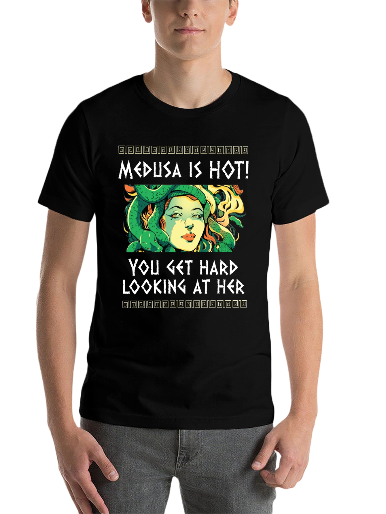 Black Medusa is Hot! Graphic Tee view 7