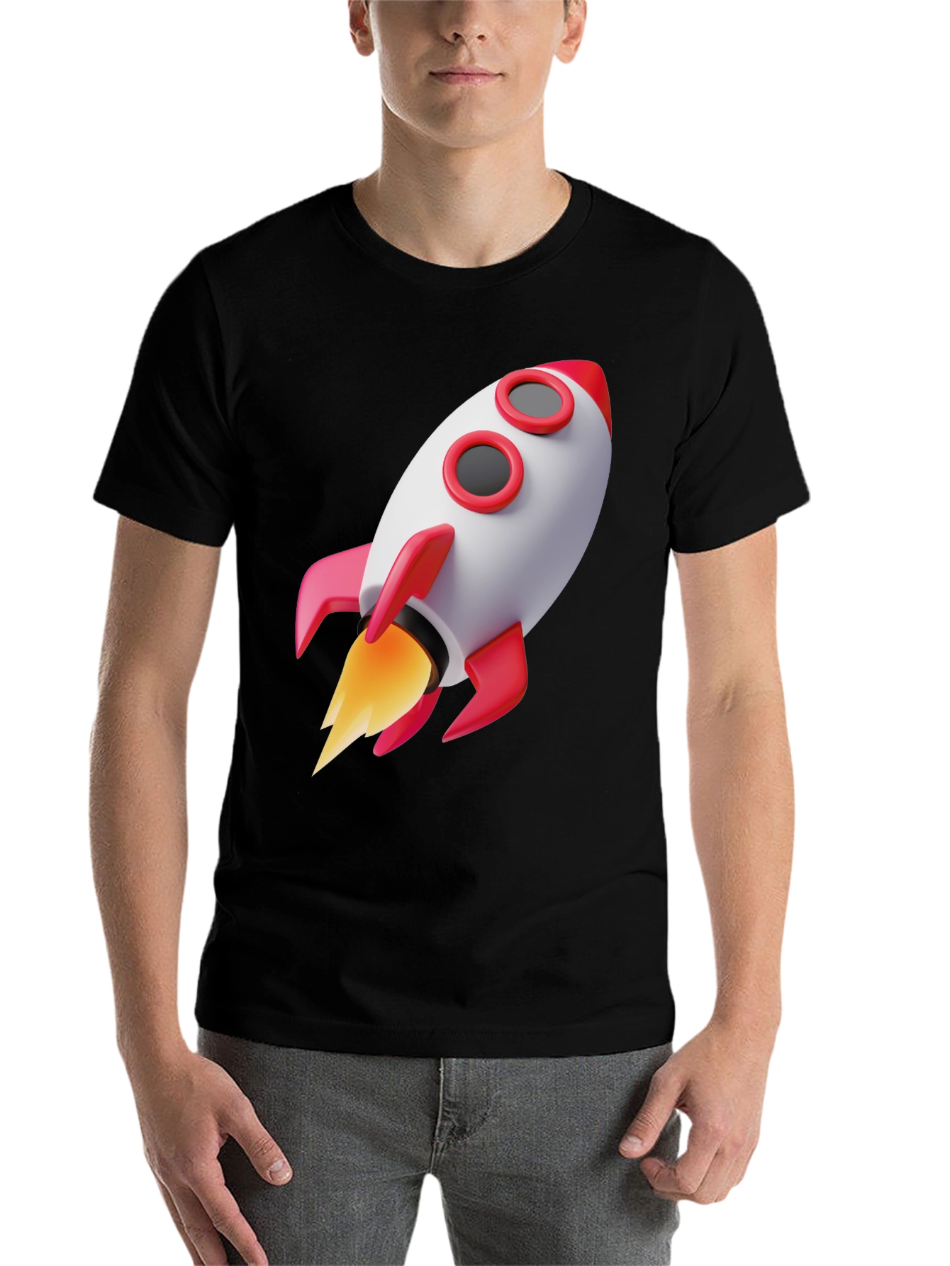 Black Rocket Graphic Tee - Blast Off in Style! view 7