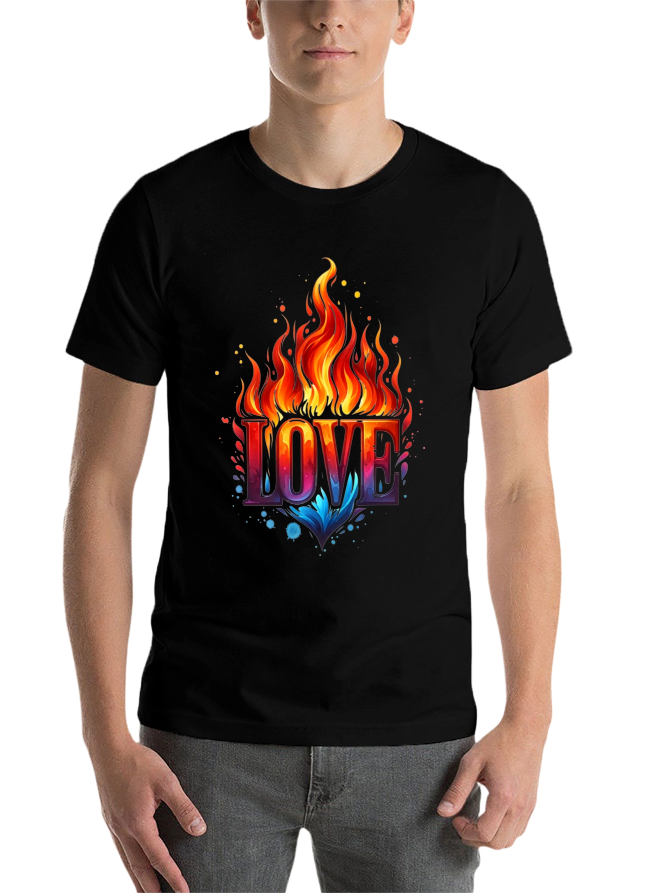 Fiery Love Graphic Tee - Bold Statement Shirt - 7