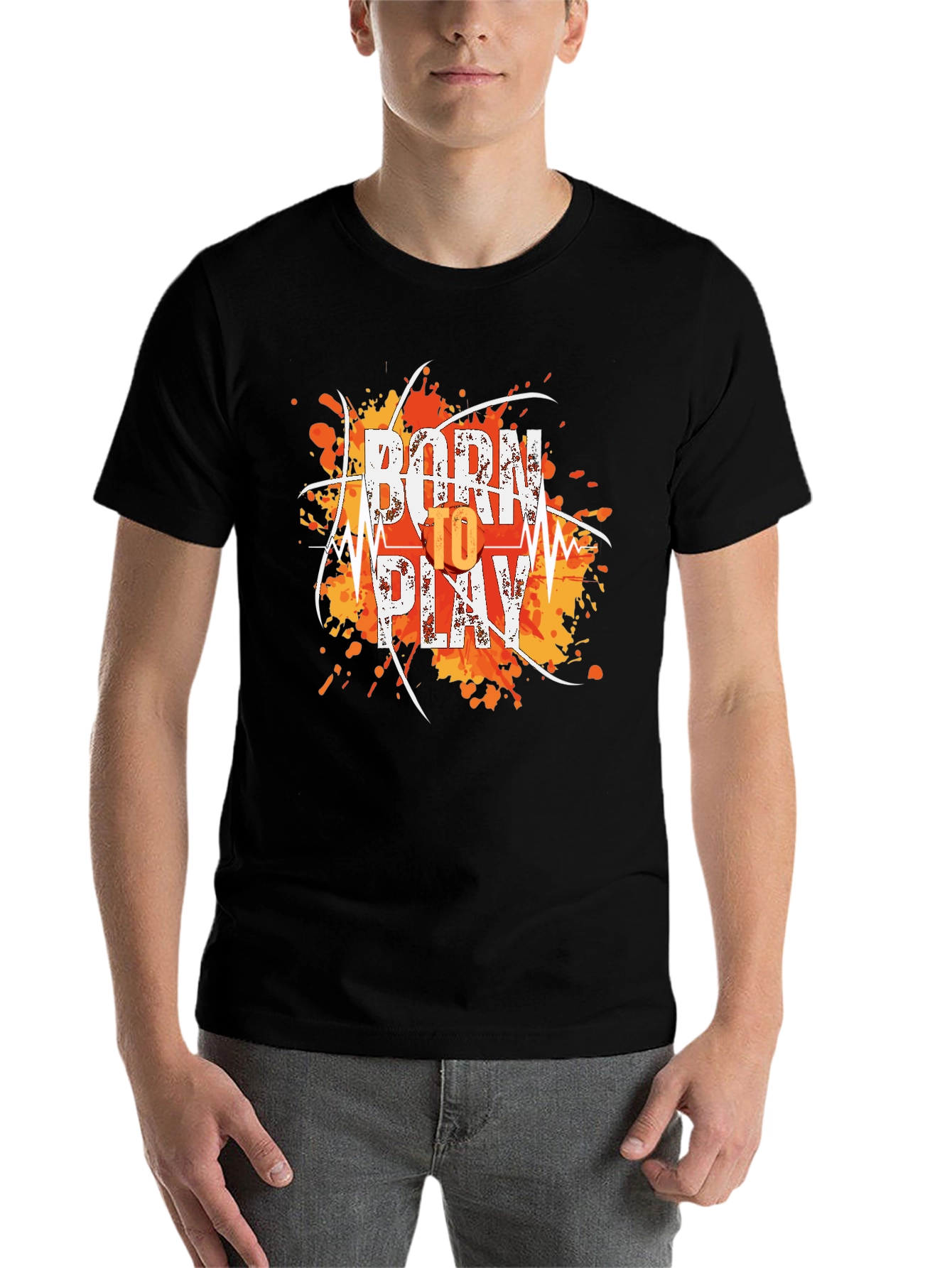 Black Born to Play Graphic T-Shirt - Stylish and Comfortable view 7