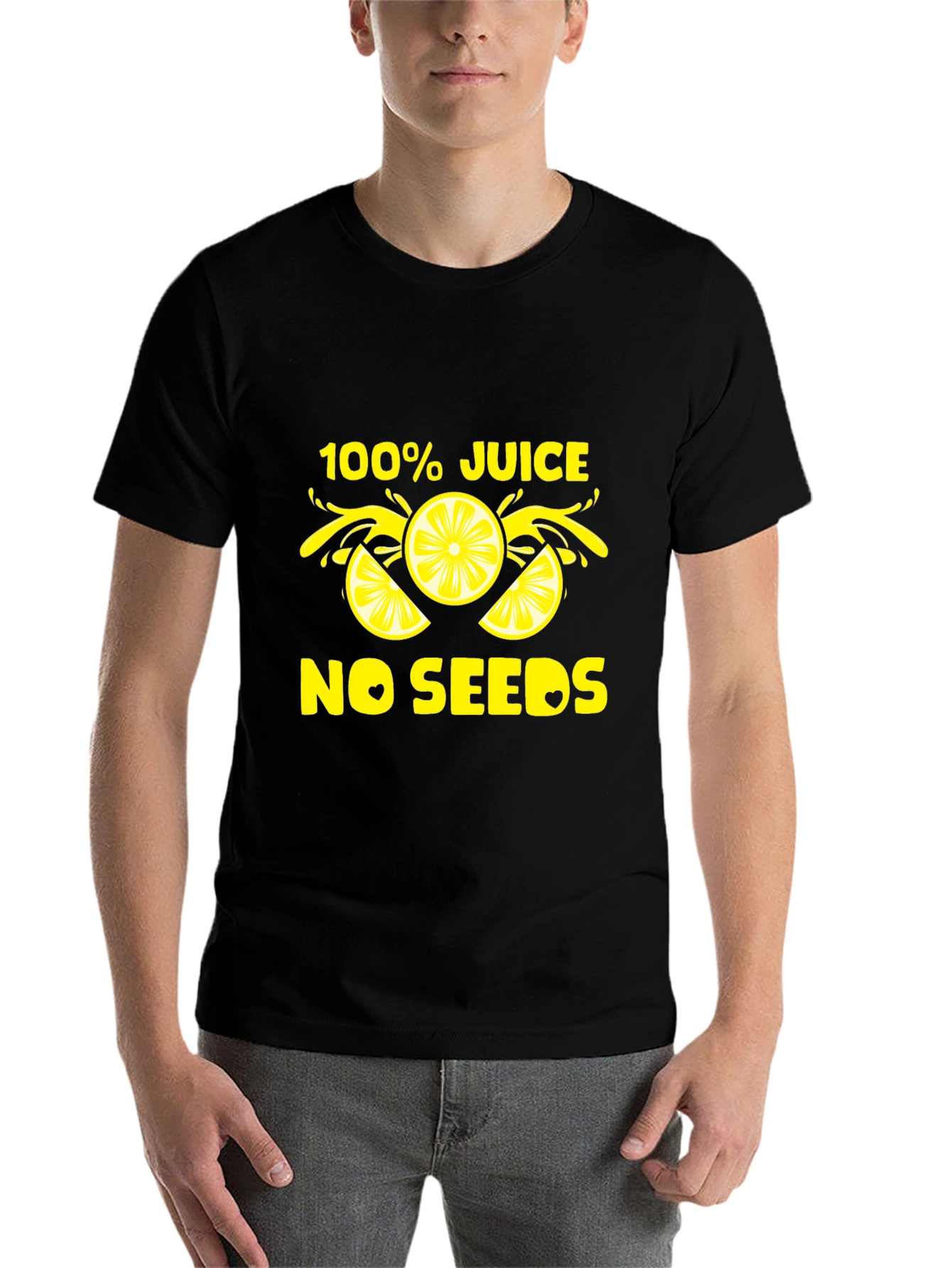 Black 100% Juice No Seeds T-Shirt - Black view 7