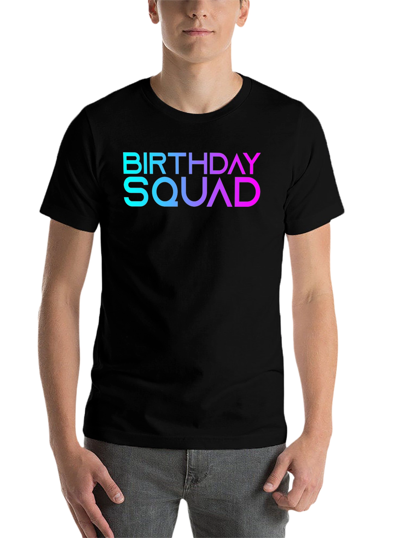 Black Birthday Squad Graphic T-Shirt view 7