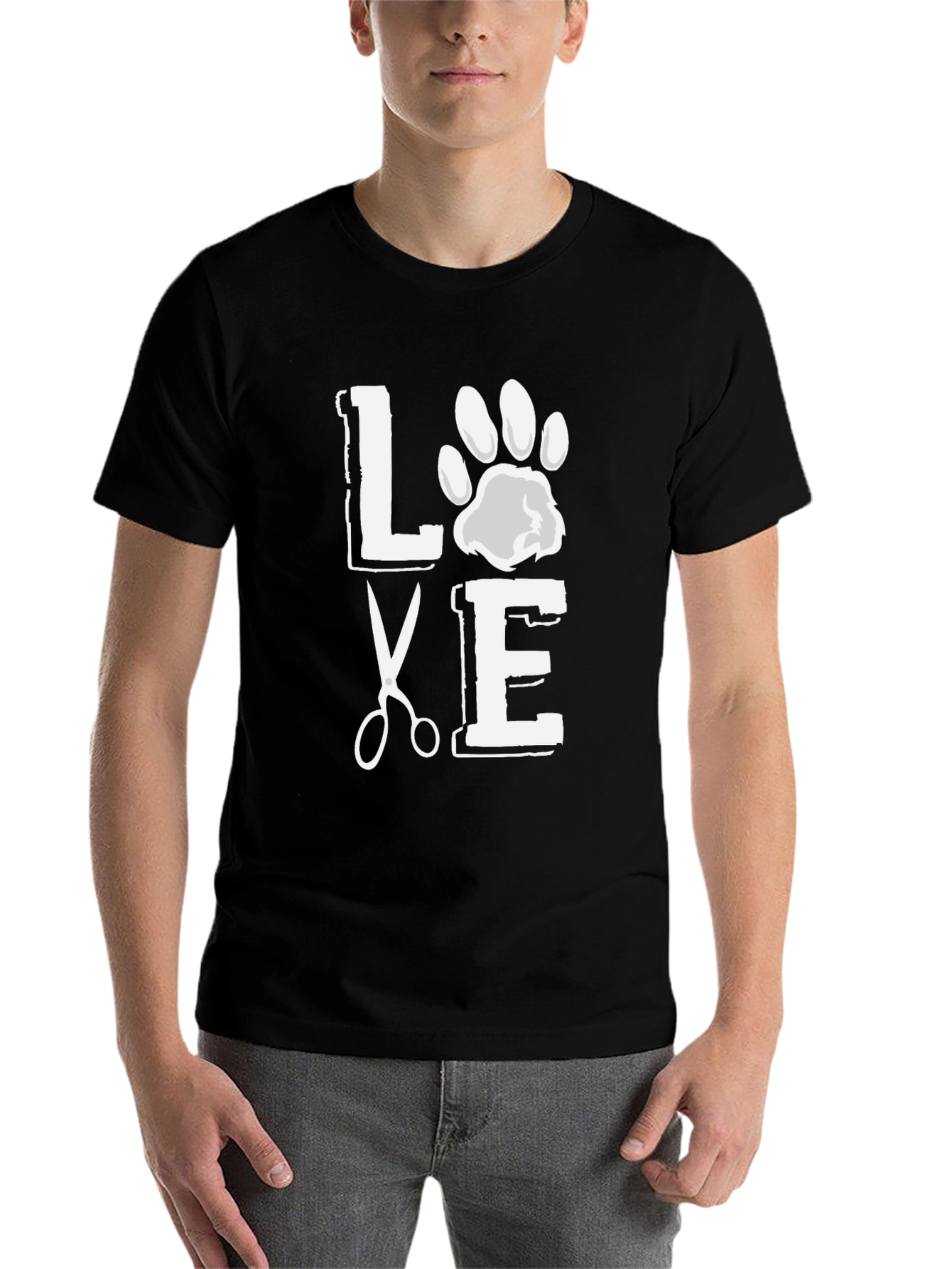 Black Love Grooming Black Graphic T-Shirt view 7