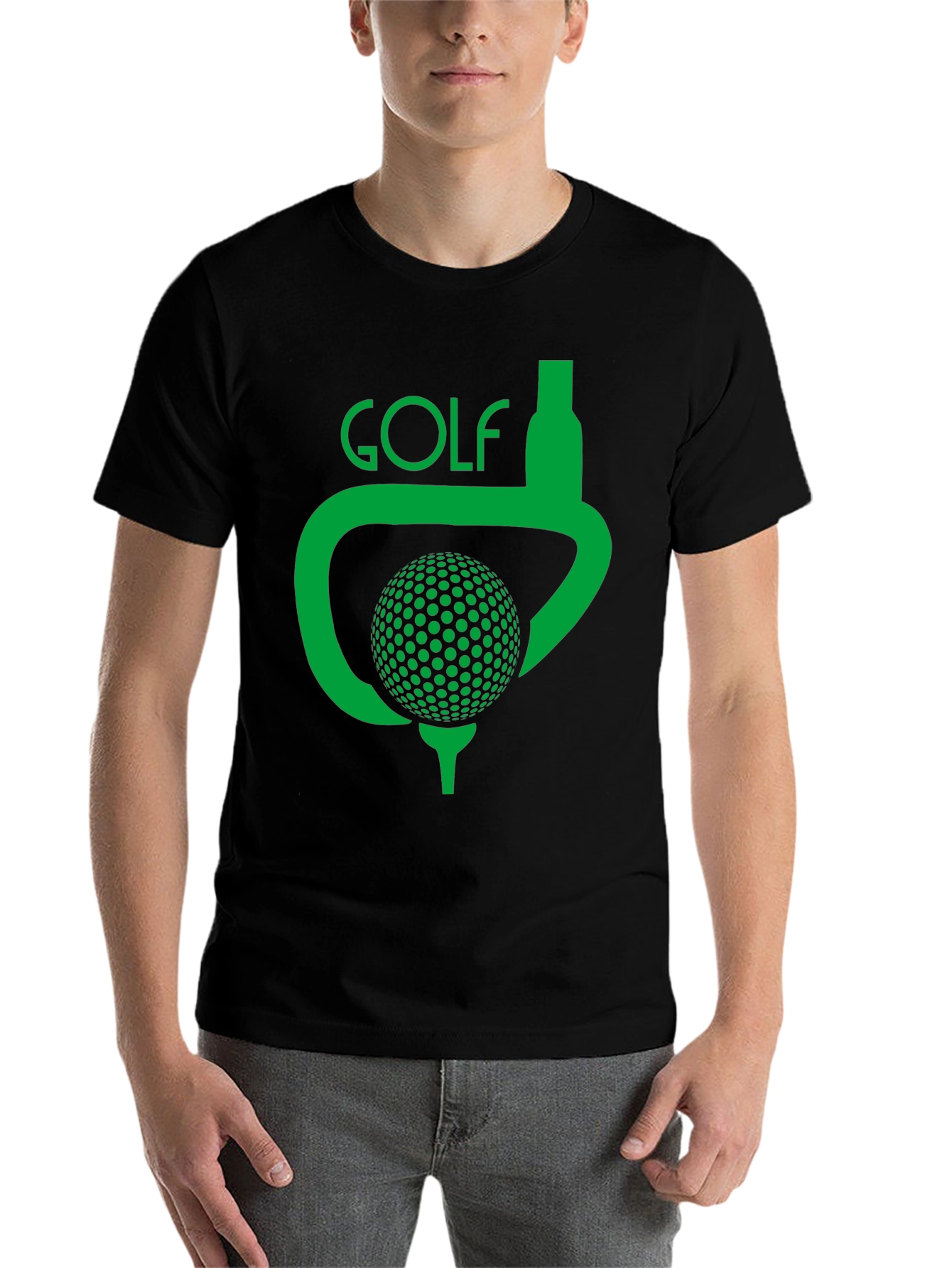 Black Golf Tee T-Shirt view 7