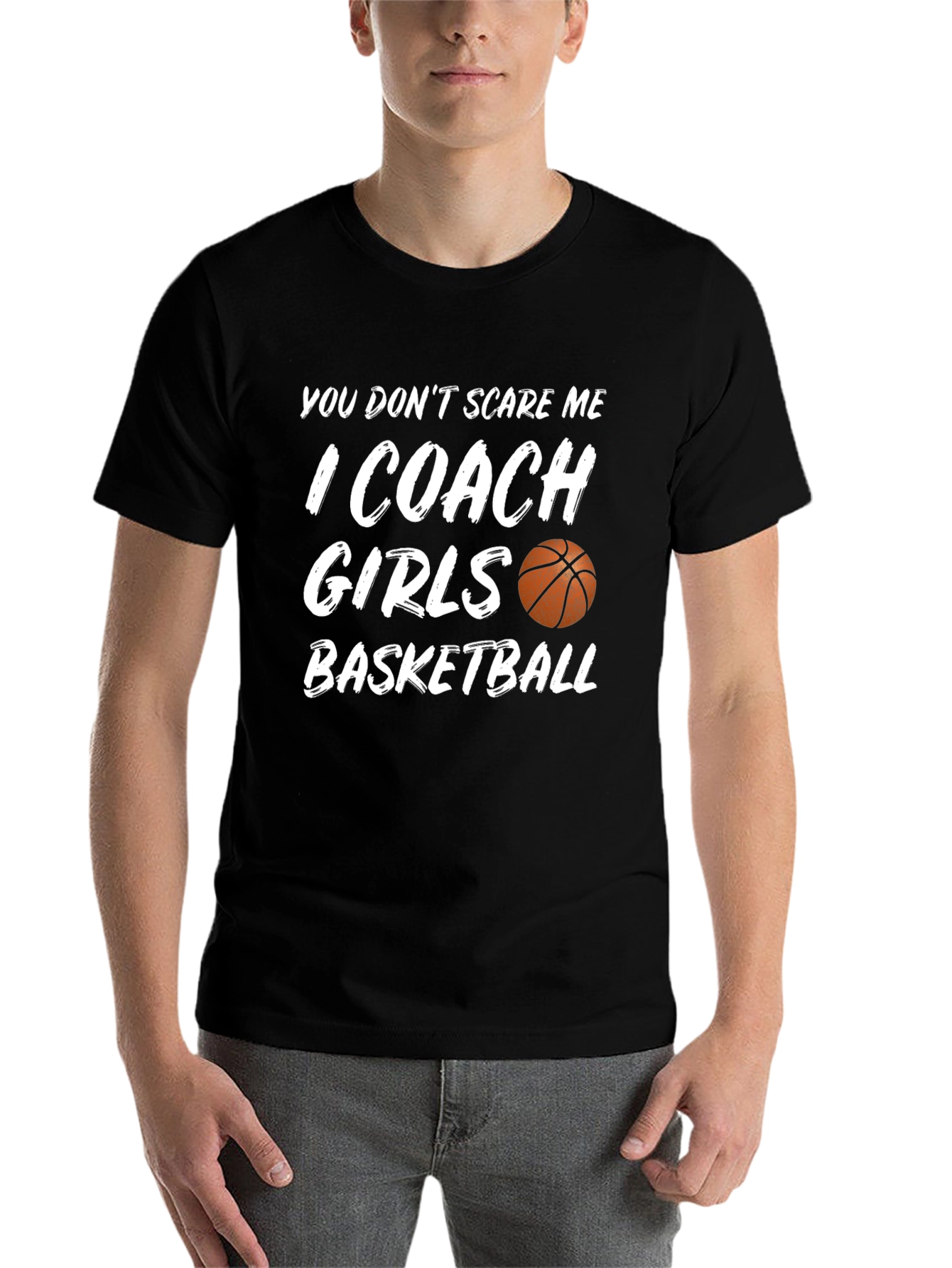 Black Basketball Coach Girls T-Shirt view 7