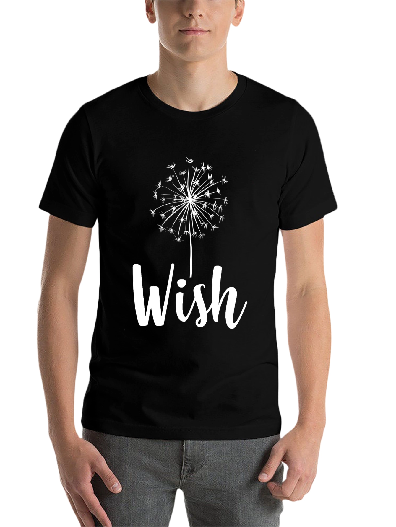 Black Wish Dandelion Graphic T-Shirt - Soft Cotton Tee view 7
