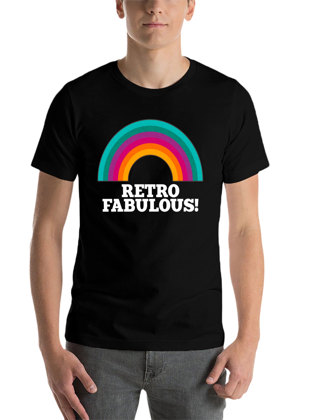 Black Retro Fabulous Graphic Tee view 7