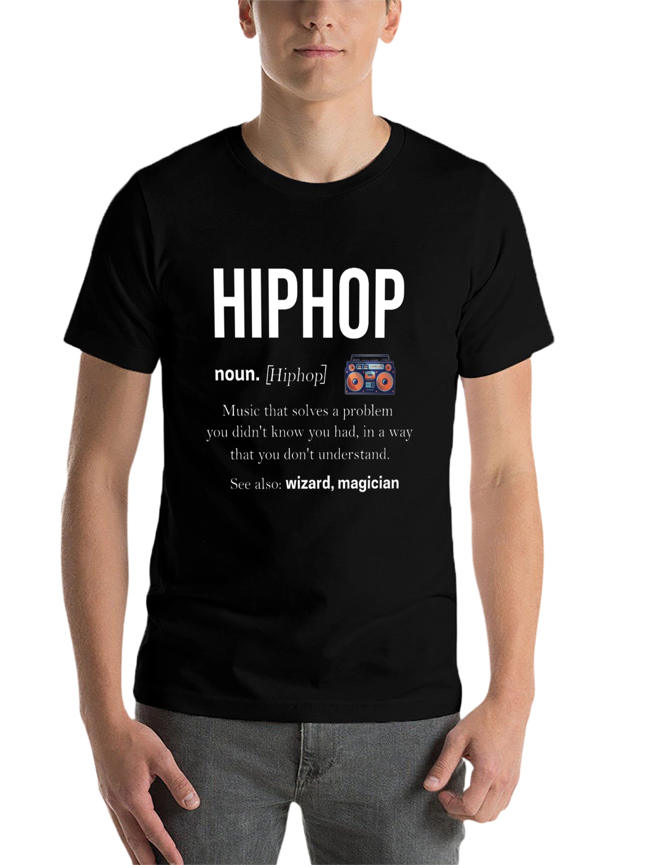 Black Hiphop Definition Black T-Shirt view 7