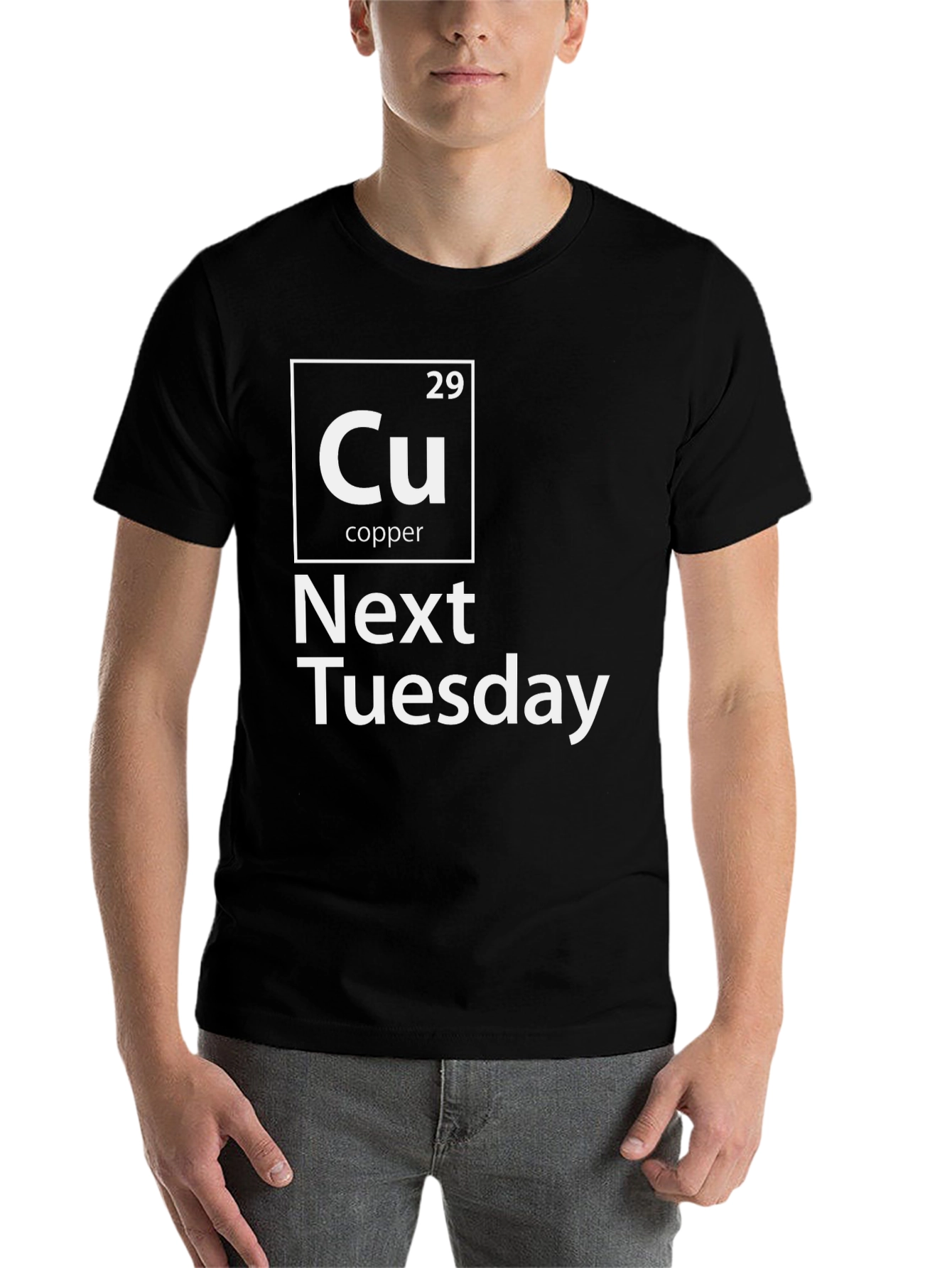 Black Cu Next Tuesday Graphic T-Shirt Funny Periodic Table Tee view 7
