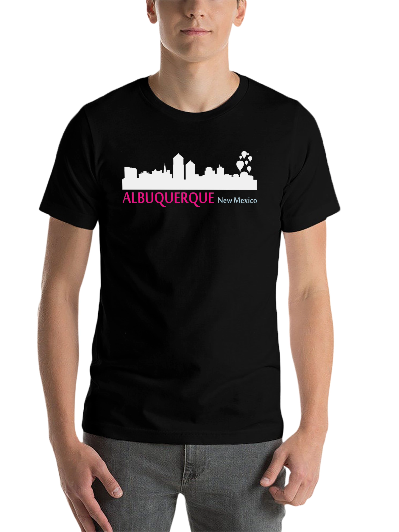 Albuquerque New Mexico Skyline Graphic T-Shirt - 7