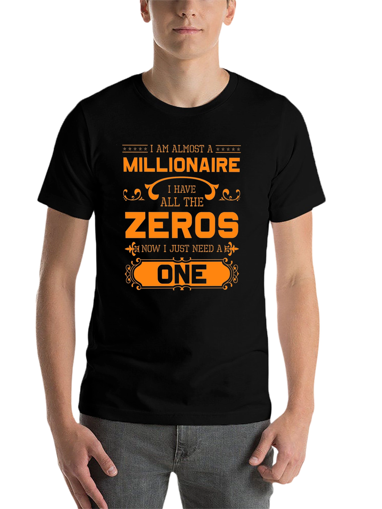 Black Almost a Millionaire T-Shirt Funny Novelty Tee view 7