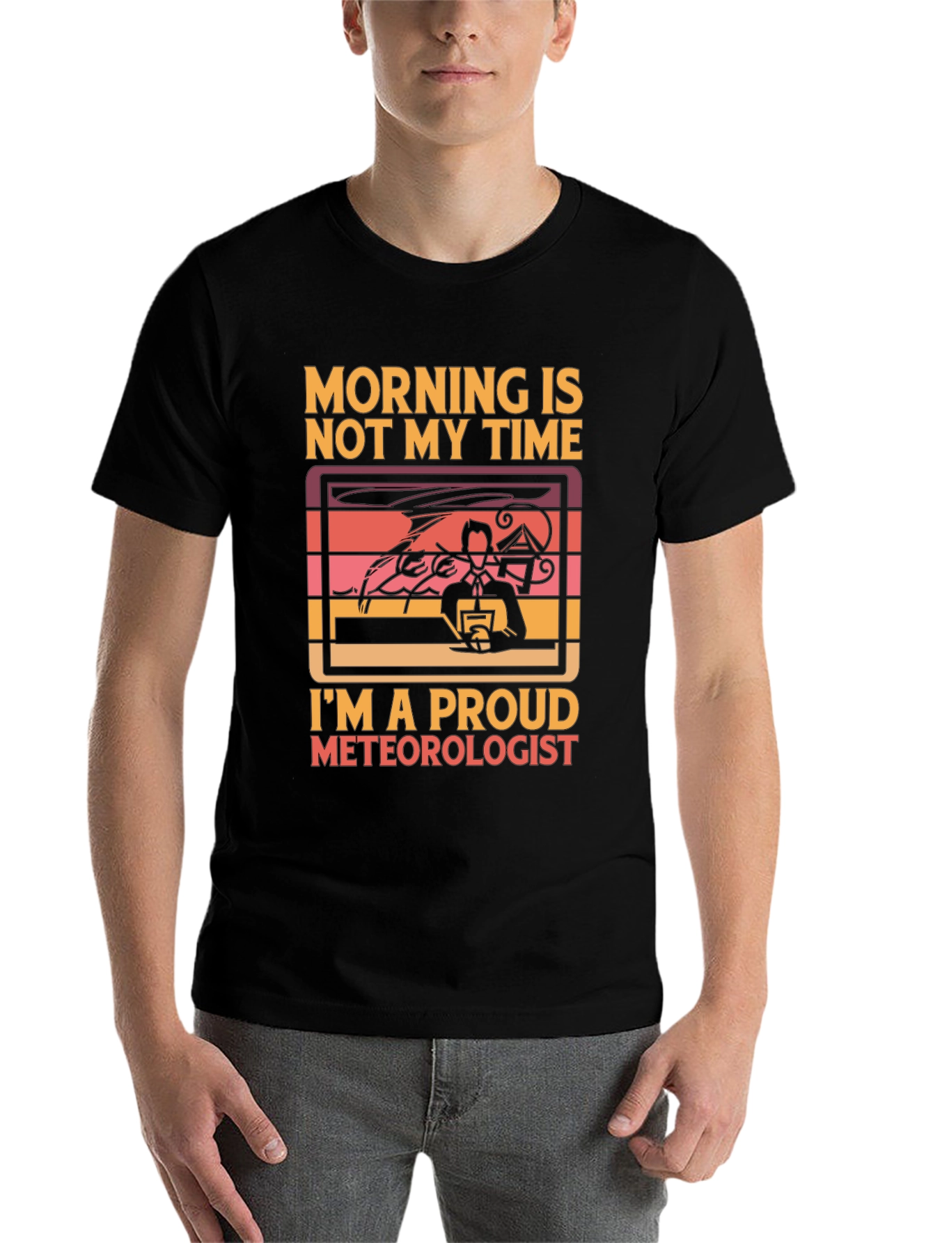Black Proud Meteorologist T-Shirt view 7