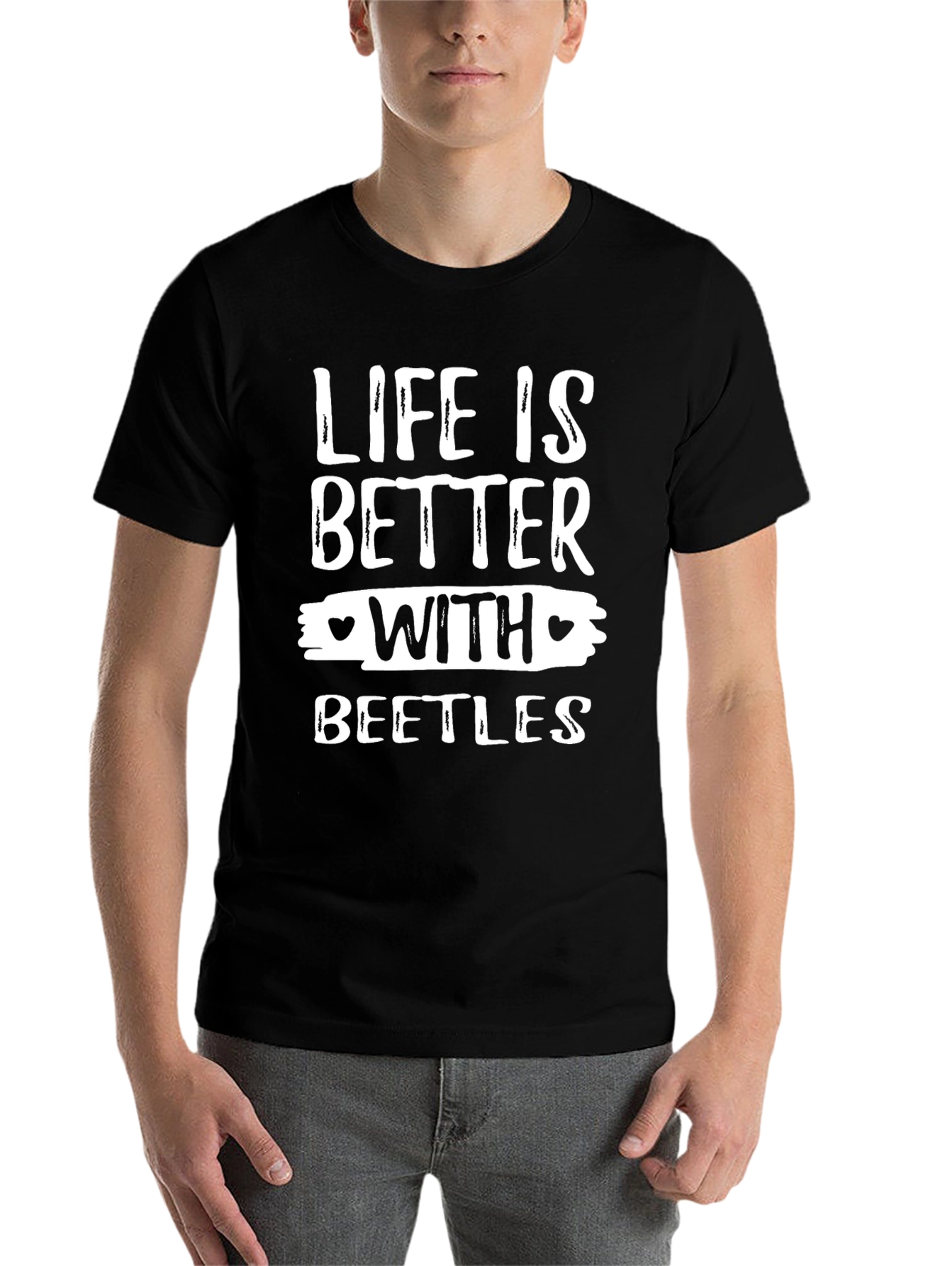 Black Life is Better with Beetles Graphic Tee view 7