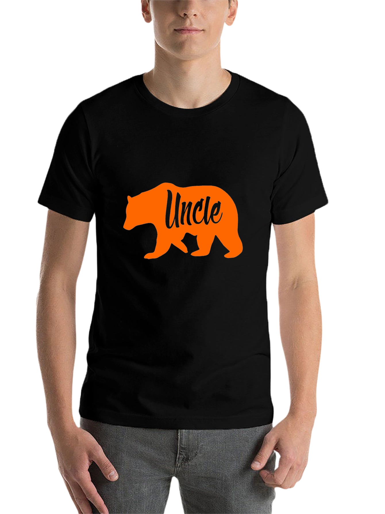 Black Uncle Bear Graphic T-Shirt - Black view 7