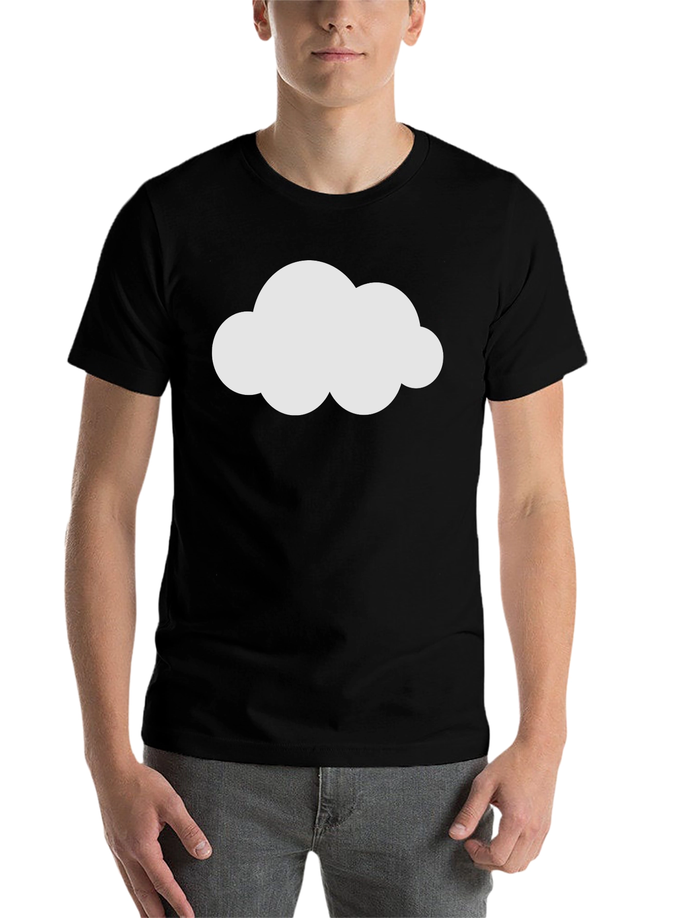 Black Cloud Graphic Black T-Shirt view 7