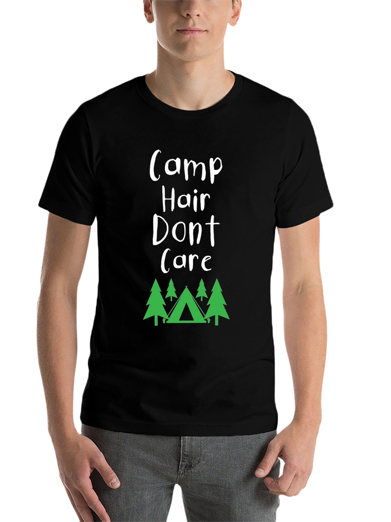 Black Camp Hair Don't Care T-Shirt view 7