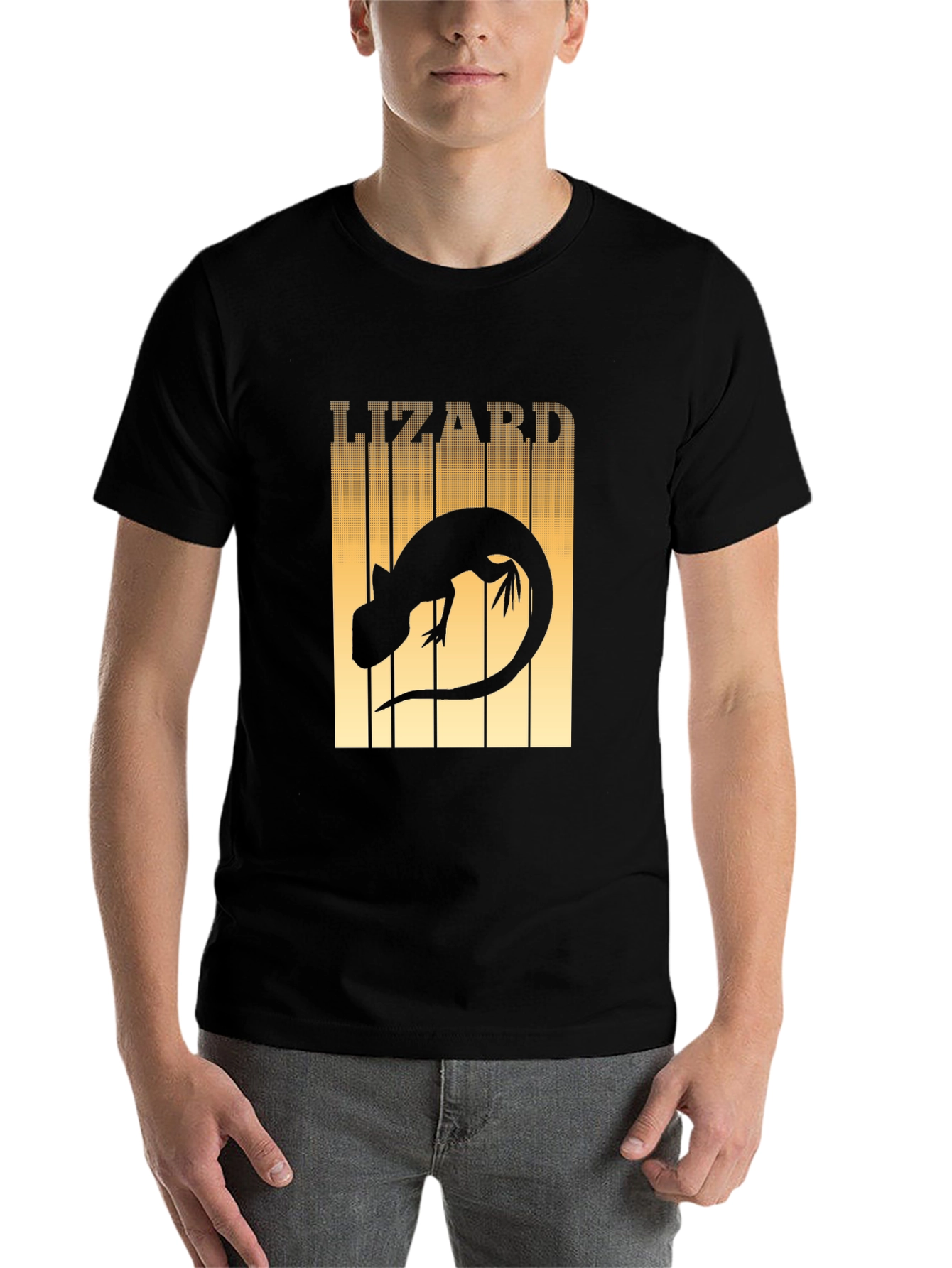 Black Lizard Graphic T-Shirt - Reptile Lover Tee view 7