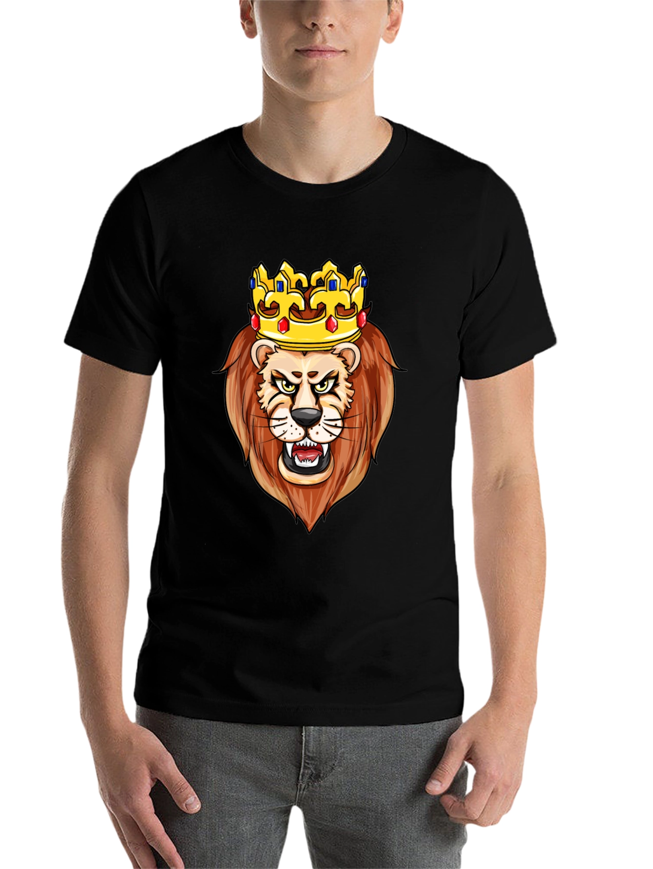 Black Lion King Graphic T-Shirt view 7
