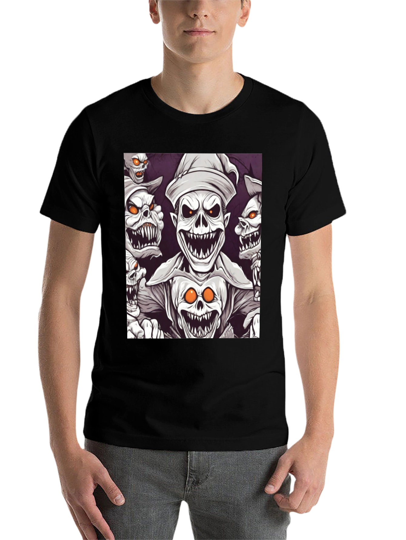 Black Spooky Cartoon T-Shirt view 7