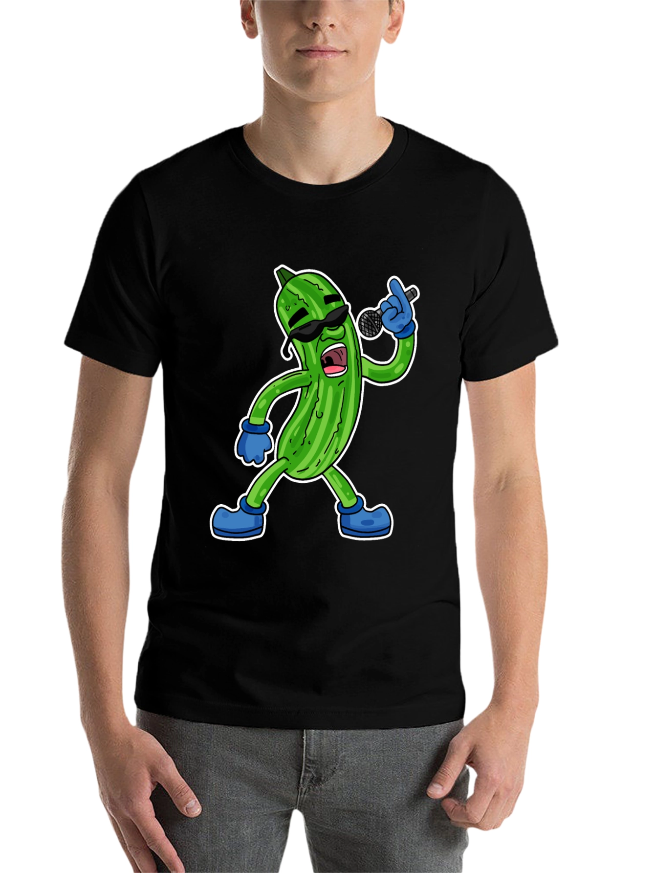 Black Singing Pickle Graphic Tee view 7