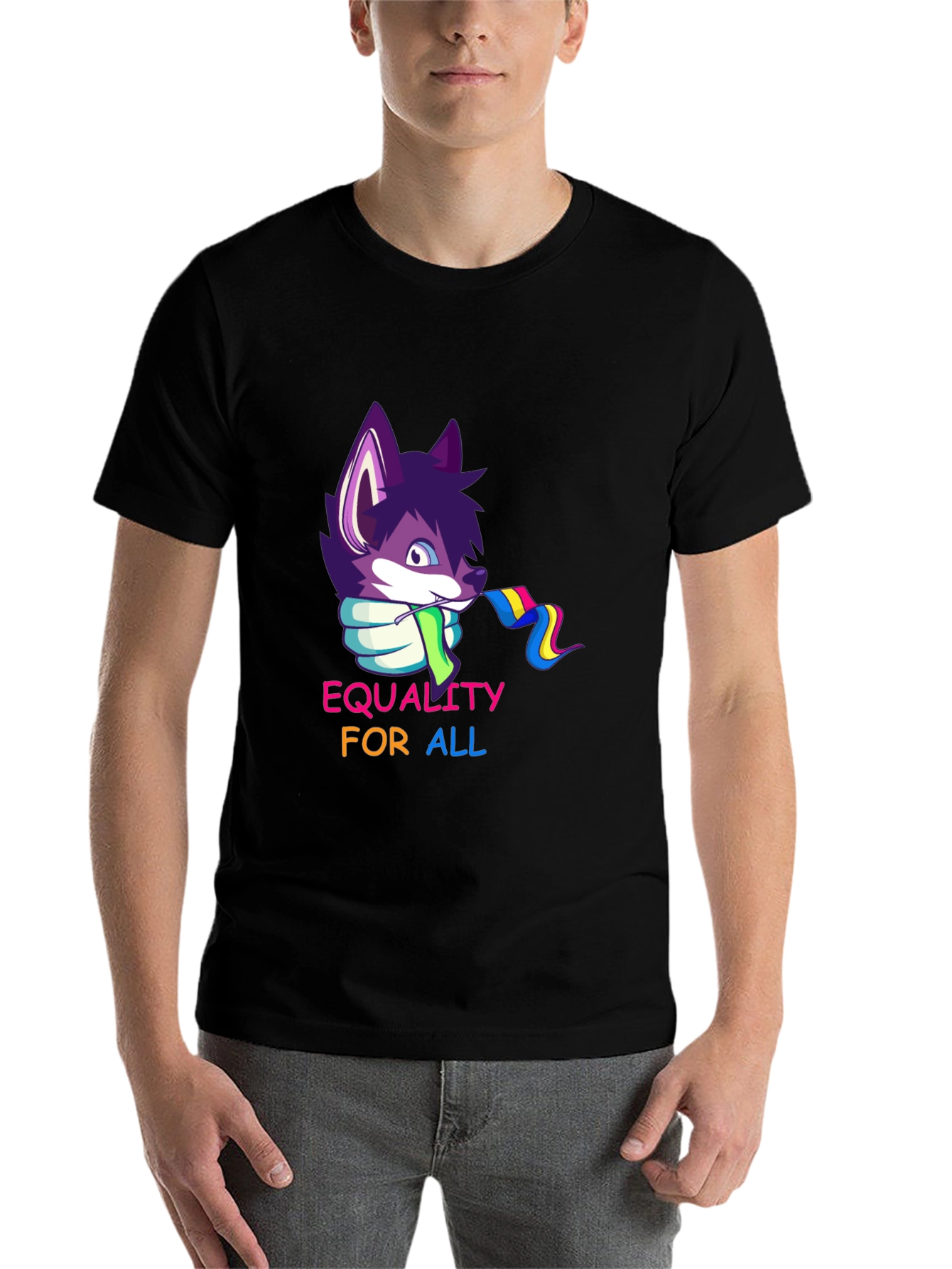 Black Equality For All T-Shirt view 7