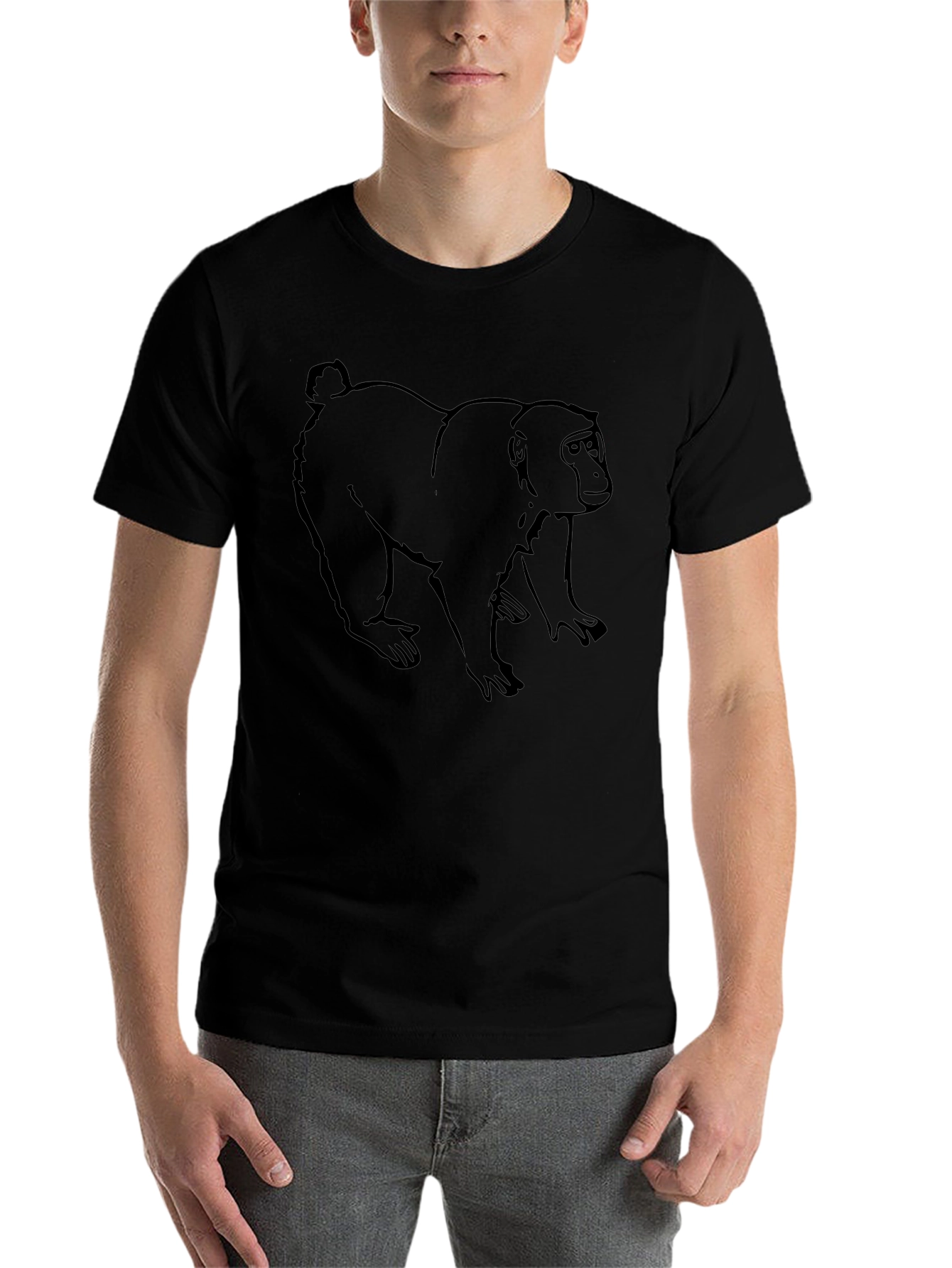 Black Monkey Graphic Black T-Shirt view 7