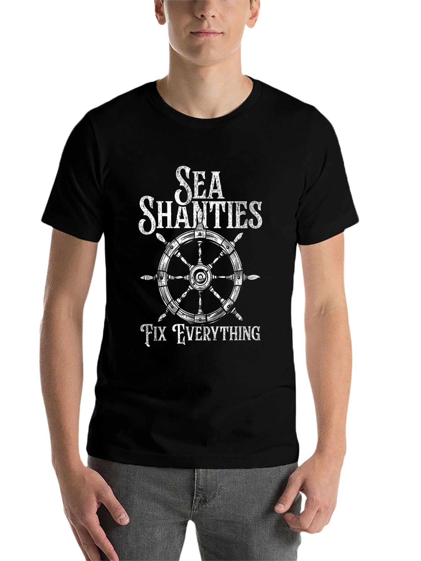 Black Sea Shanties Fix Everything Graphic Tee view 7