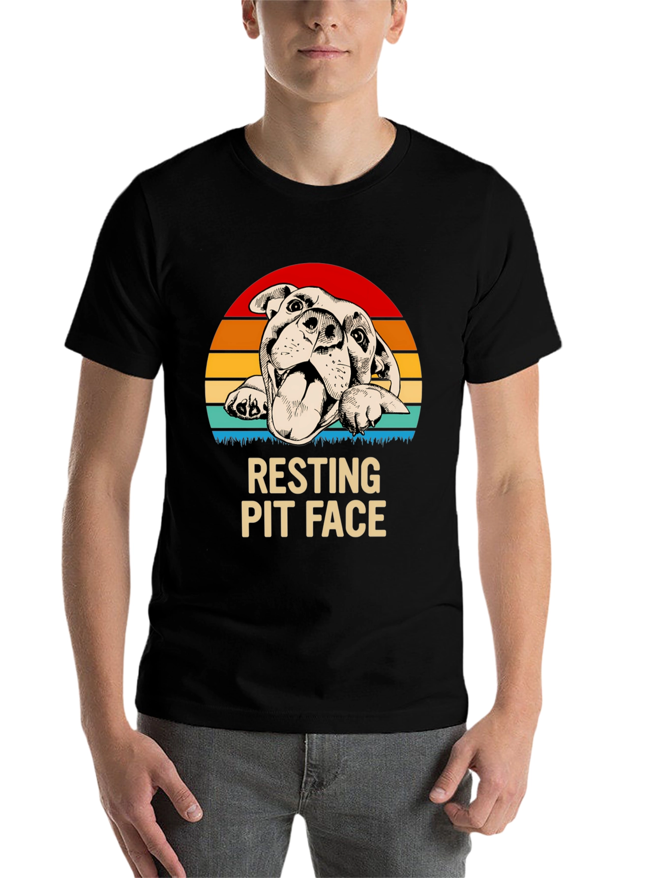 Black Resting Pit Face Graphic Tee - Unisex view 7