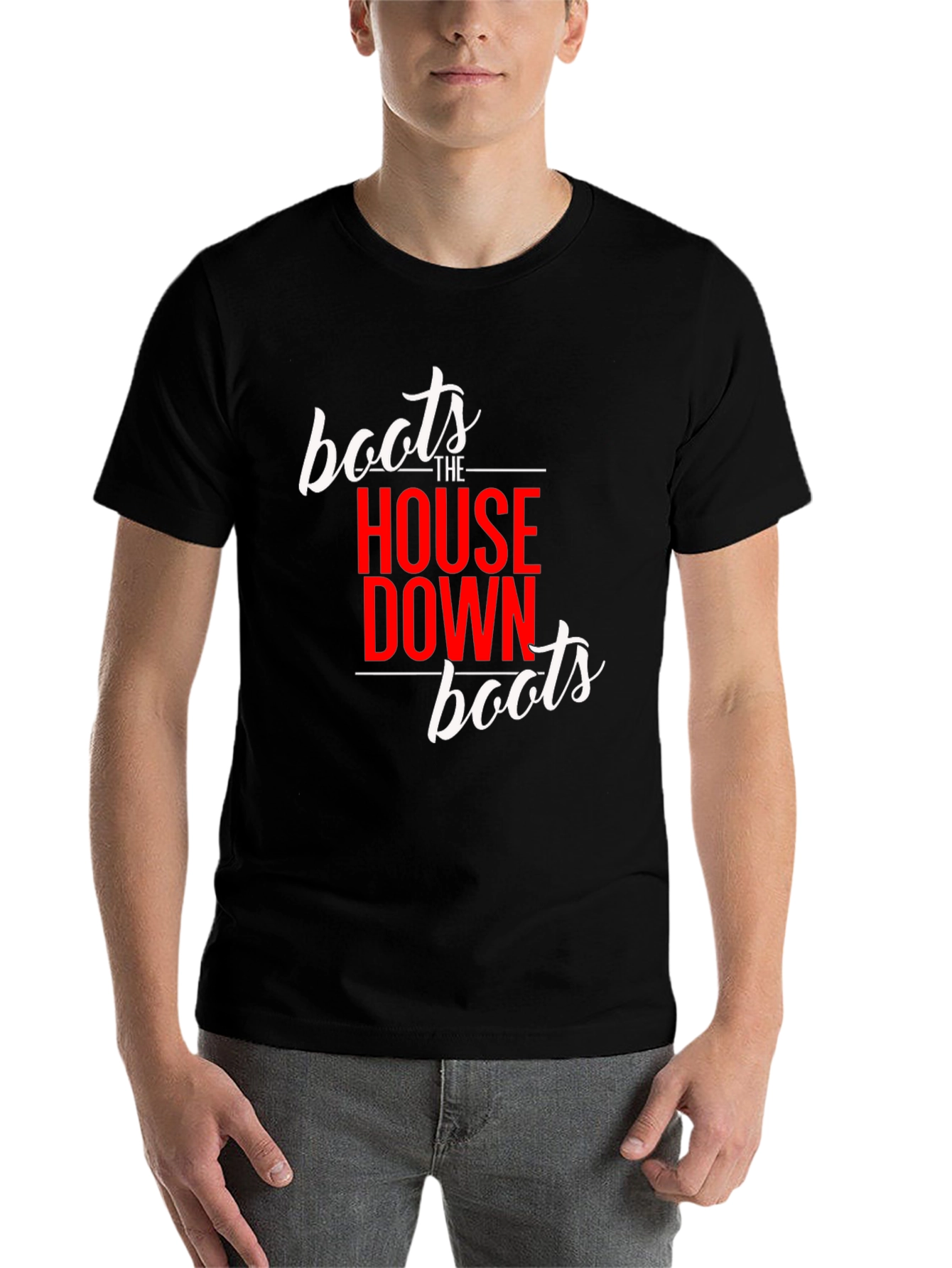Black Boots The House Down Unisex T-Shirt view 7
