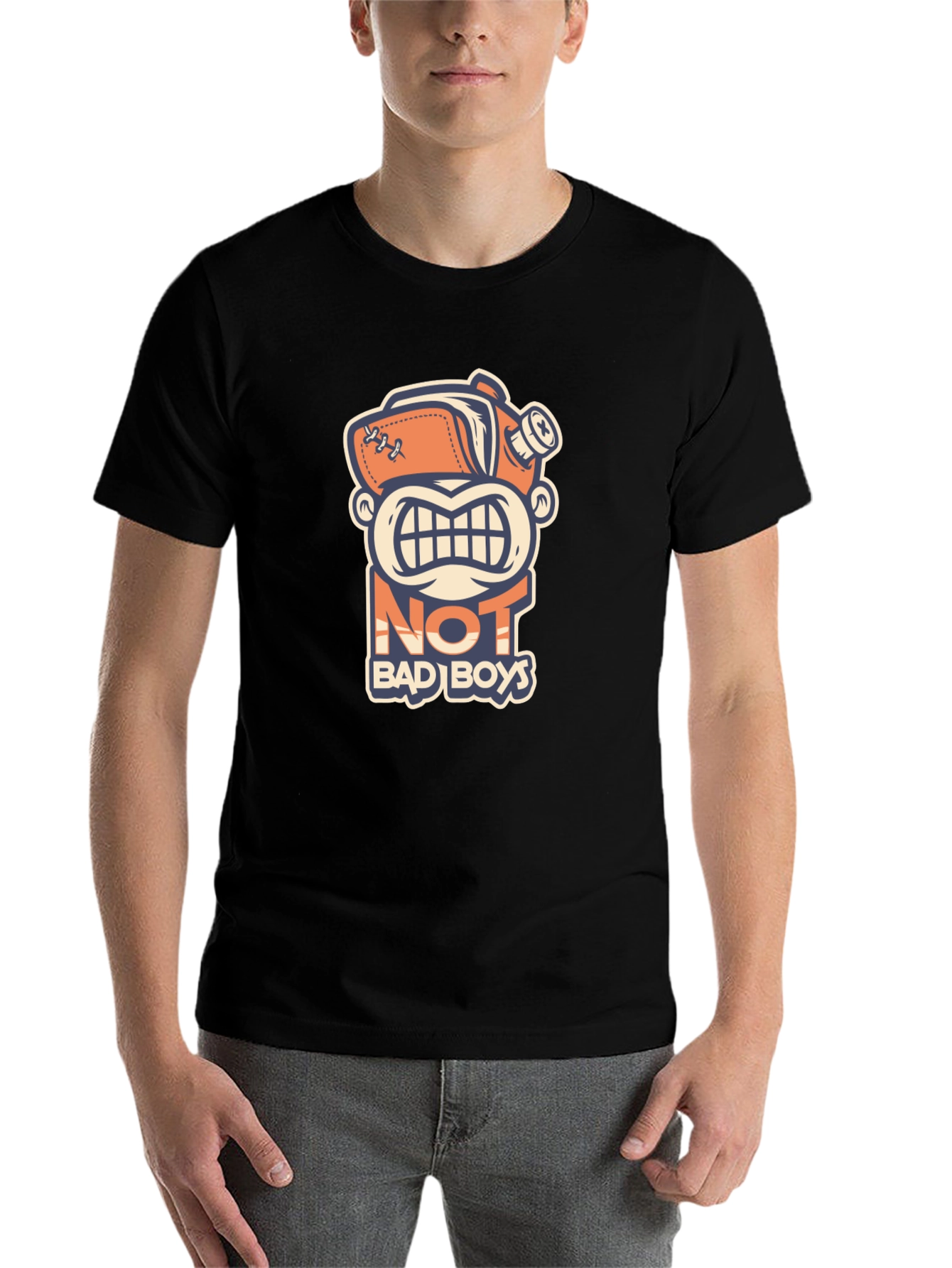 Black Not Bad Boys Graphic T-Shirt - Novelty Tee view 7
