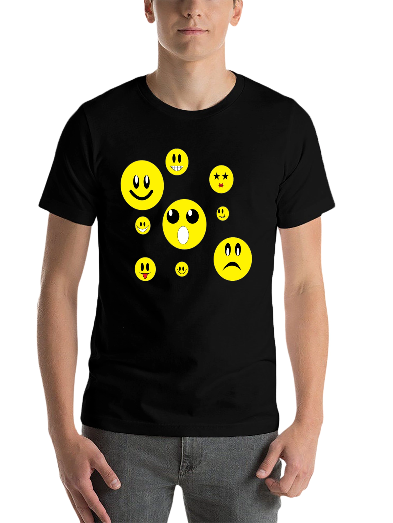 Black Emoji T-Shirt - Express Yourself! view 7
