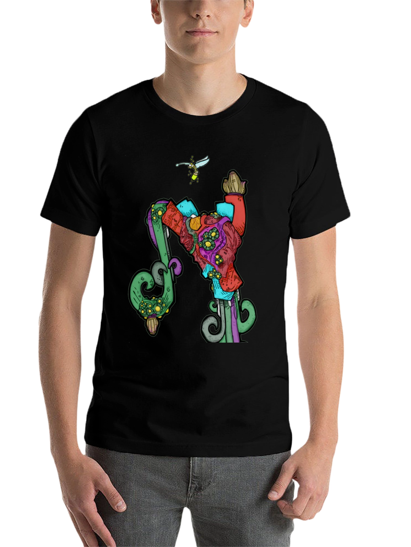 Whimsical Graphic Tee - Firefly Design - 7