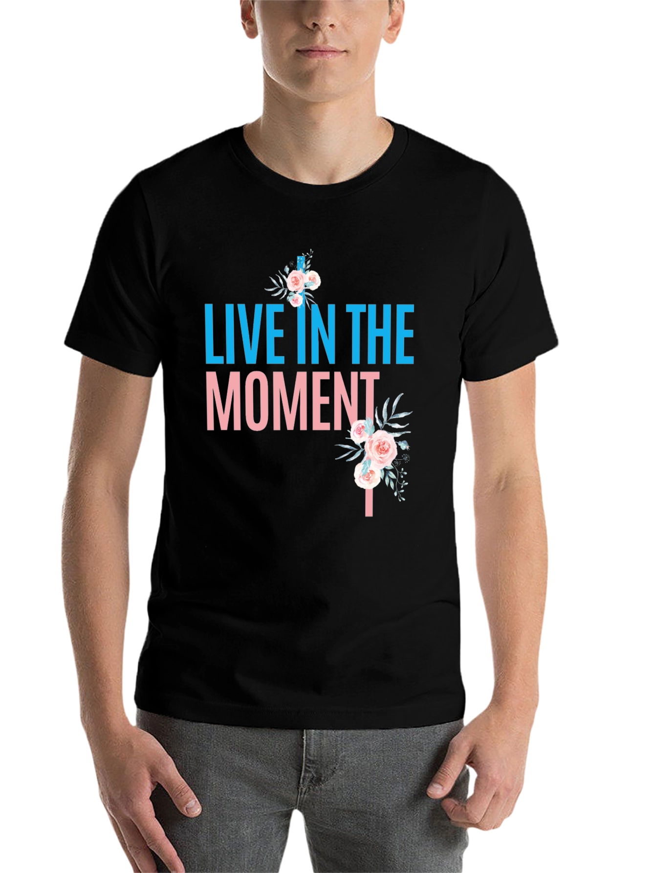 Black Live in the Moment Floral T-Shirt view 7