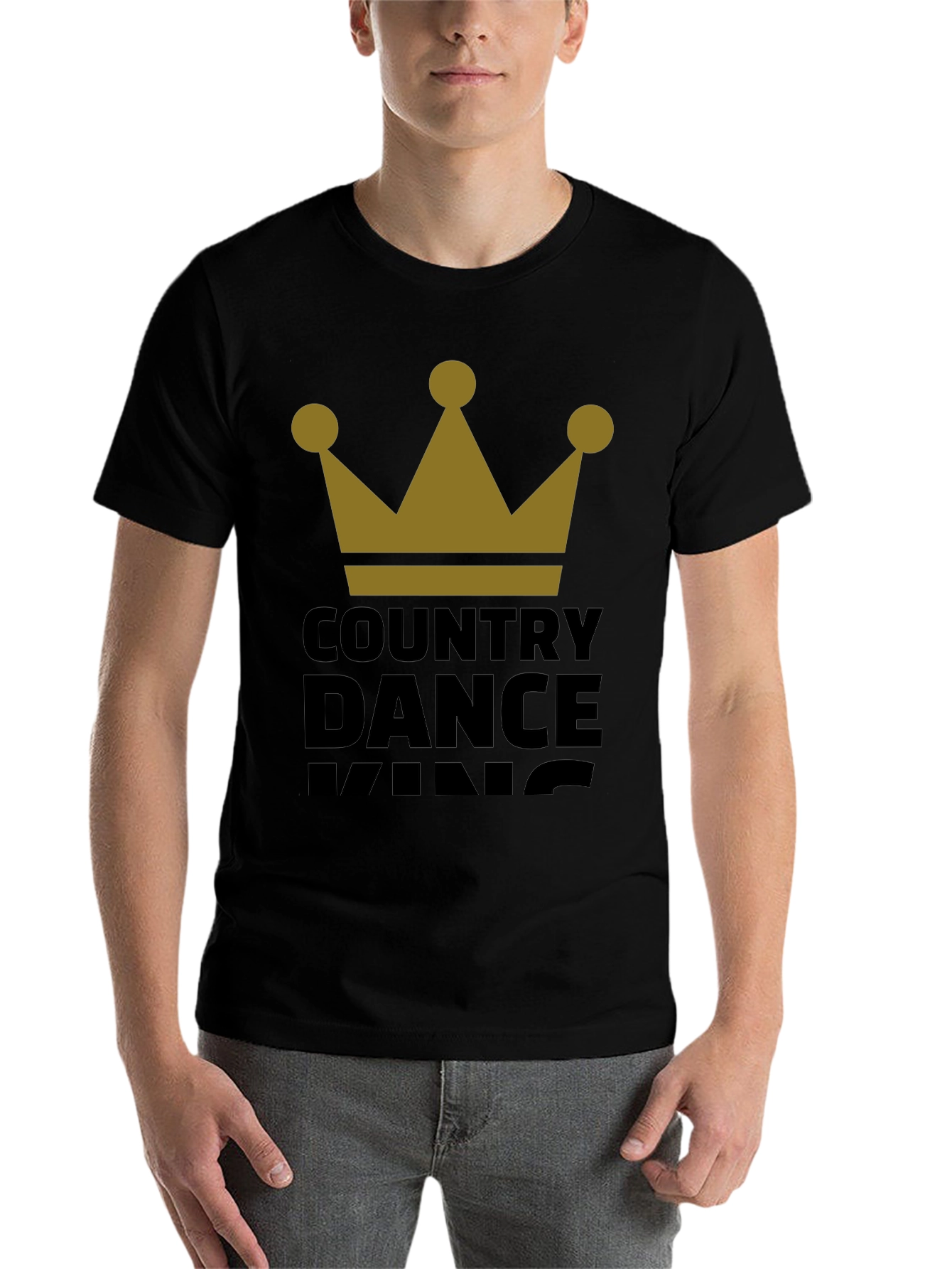Black Country Dance King T-Shirt - Black view 7
