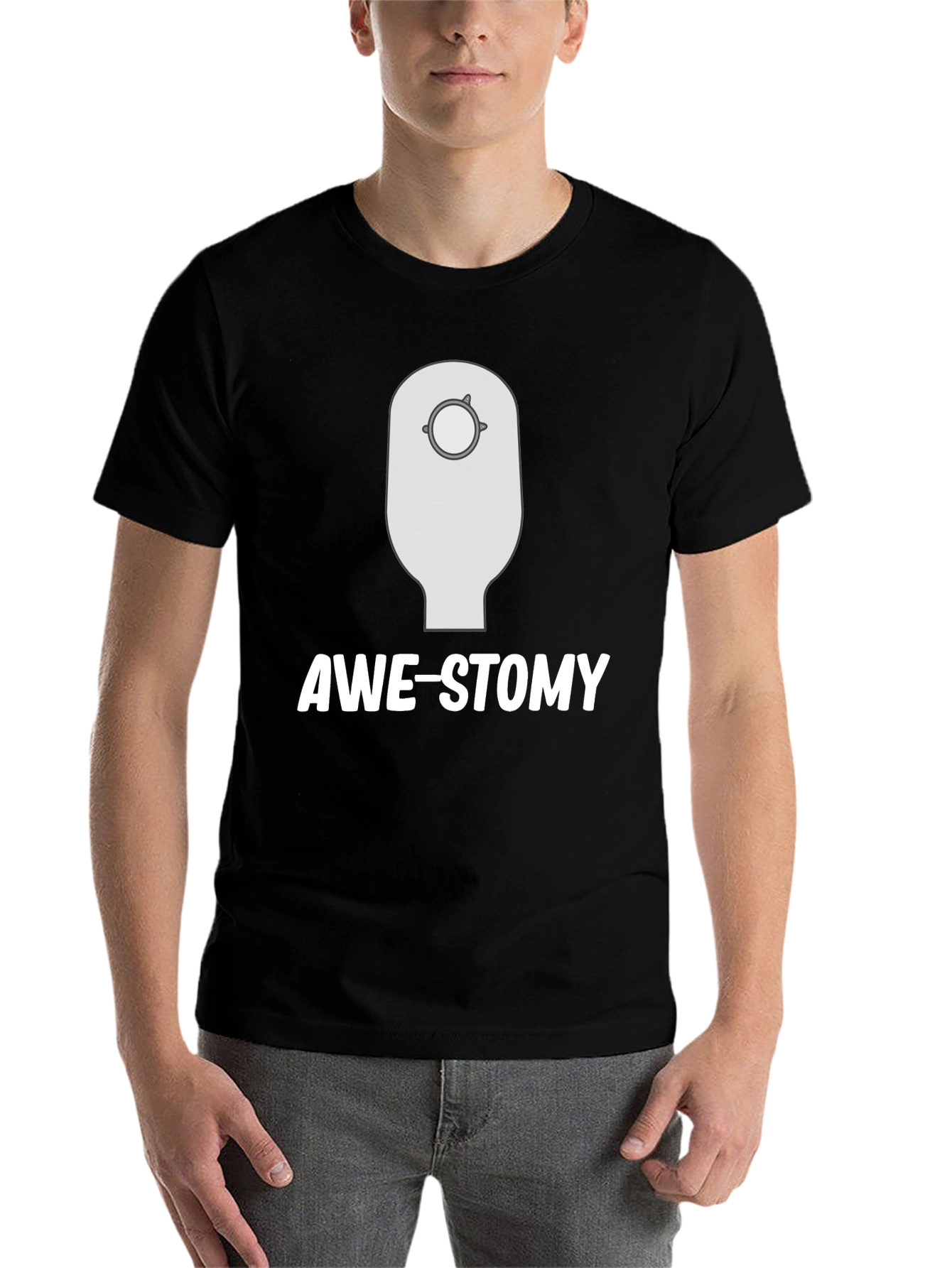Black Awe-Stomy Novelty T-Shirt - Black view 7