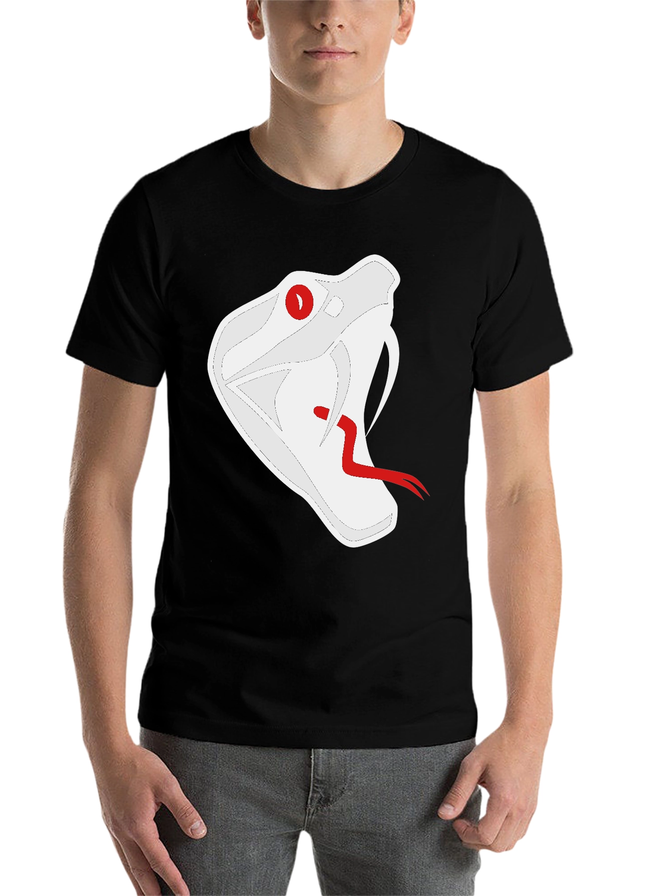 Black Snake T-Shirt - Black Graphic Tee view 7