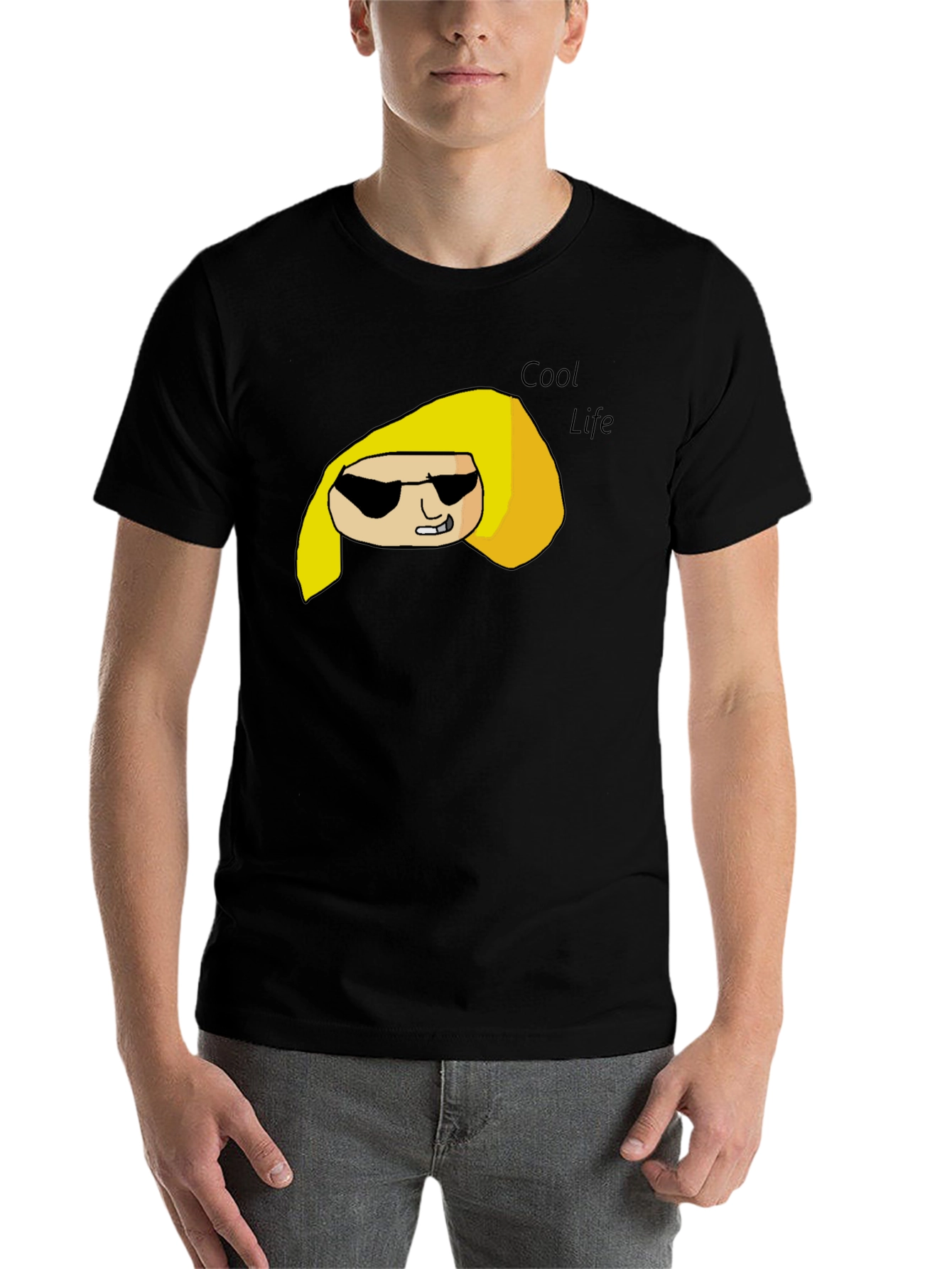 Black Cool Life Graphic Tee view 7