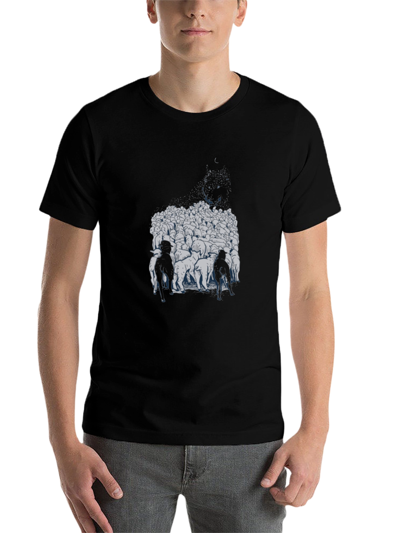 Black Herd Mentality Black Graphic Tee view 7