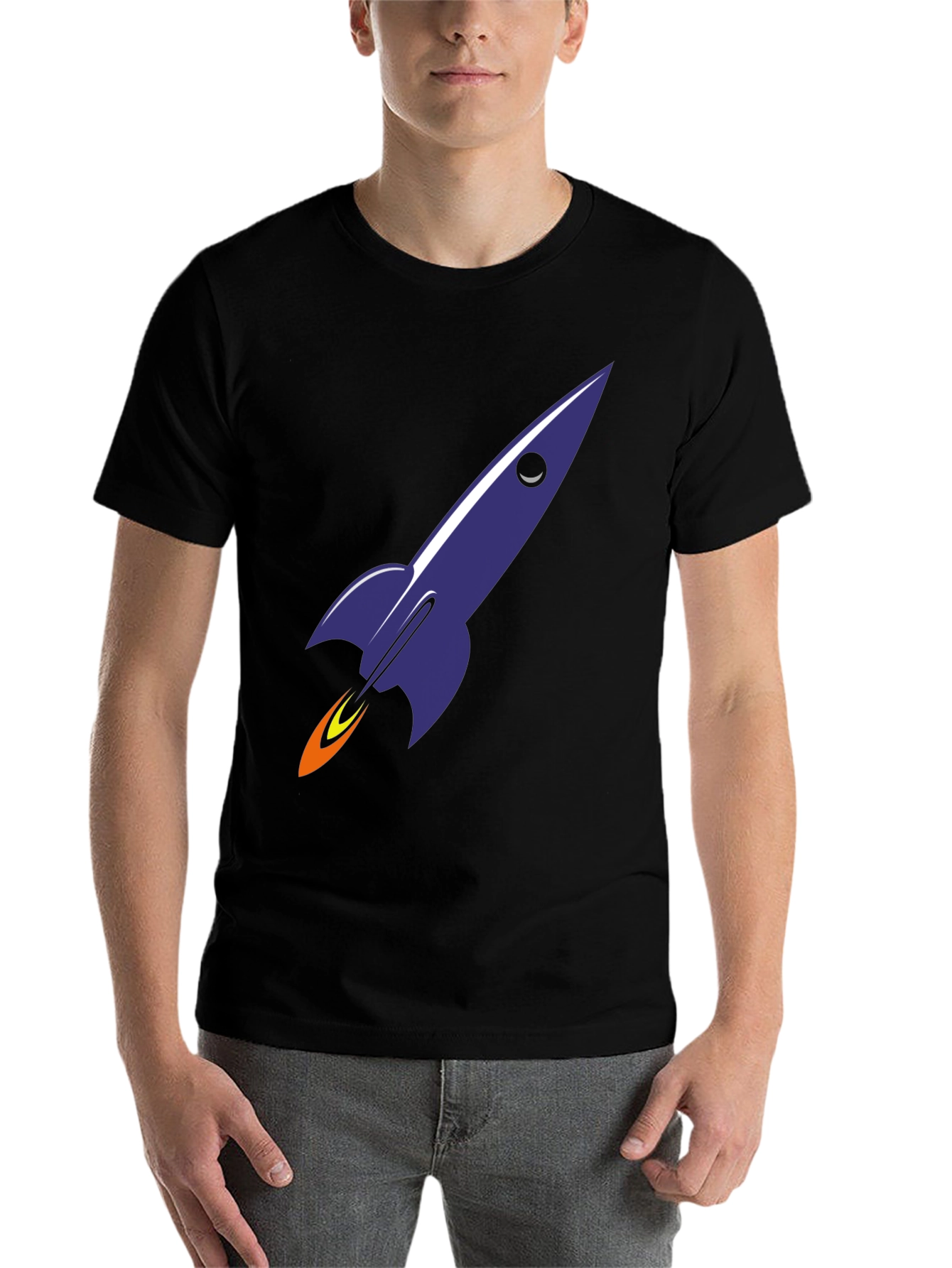 Black Rocket Graphic Tee - Blast Off in Style view 7