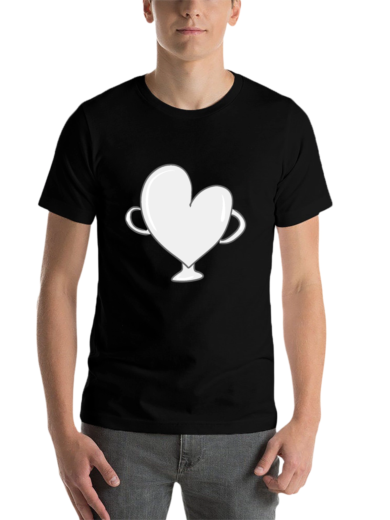 Black Heart Trophy Graphic Tee - Love Wins T-Shirt view 7