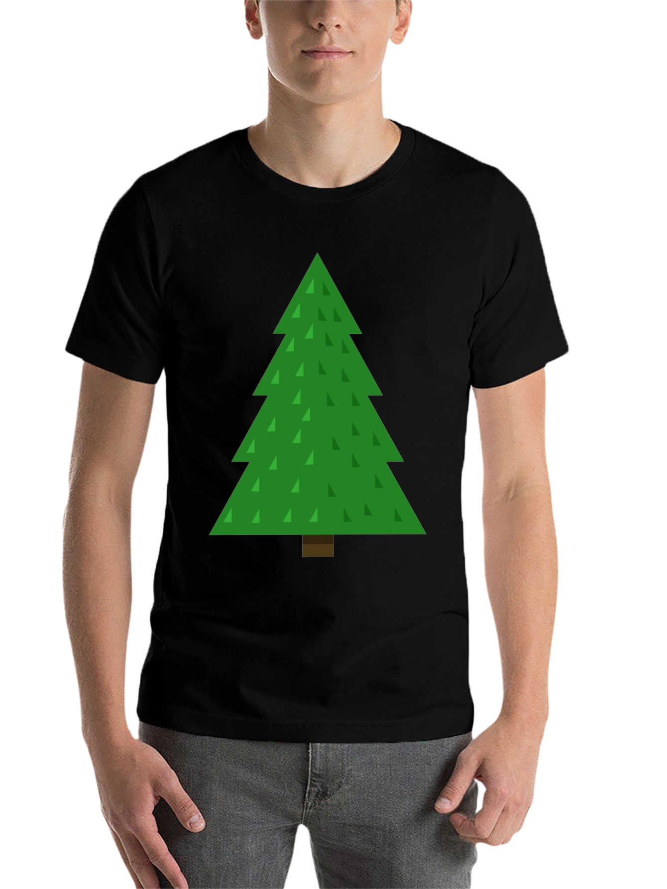 Black Christmas Tree Graphic Tee - Holiday Fun view 7