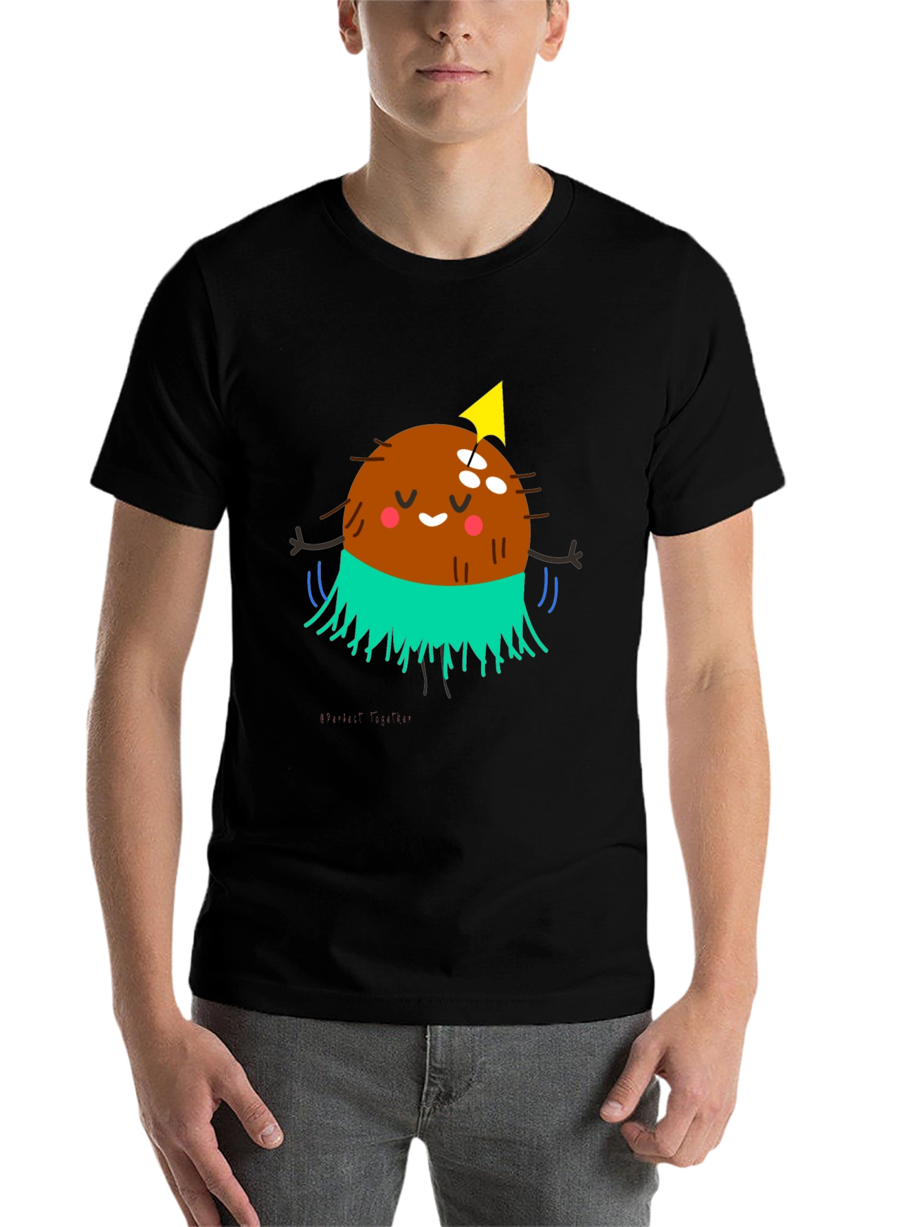 Black Coconut Party T-Shirt - Funky Graphic Tee view 7