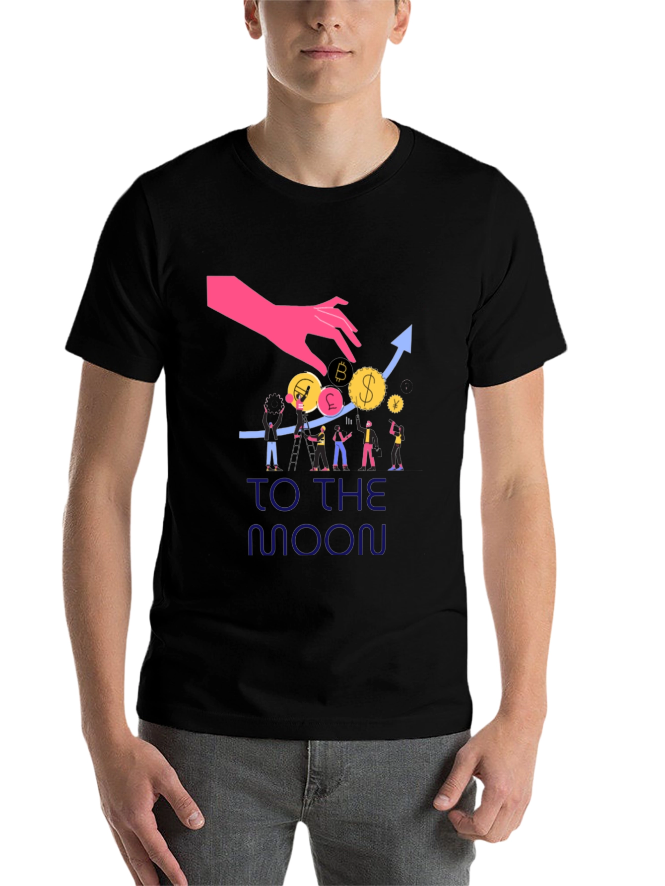 Black To the Moon Graphic Tee view 7
