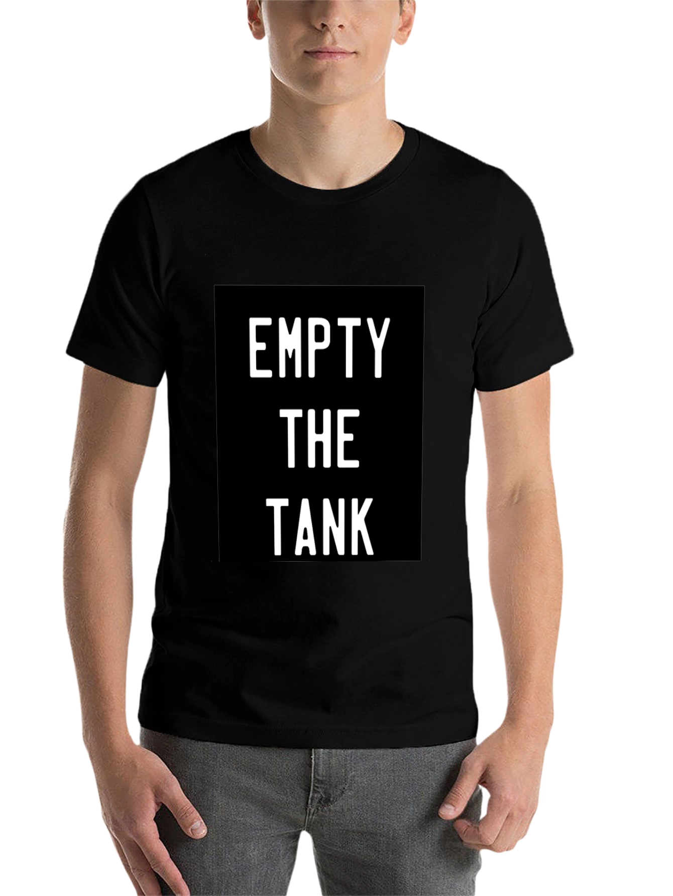 Black Empty The Tank Black Graphic Tee view 7
