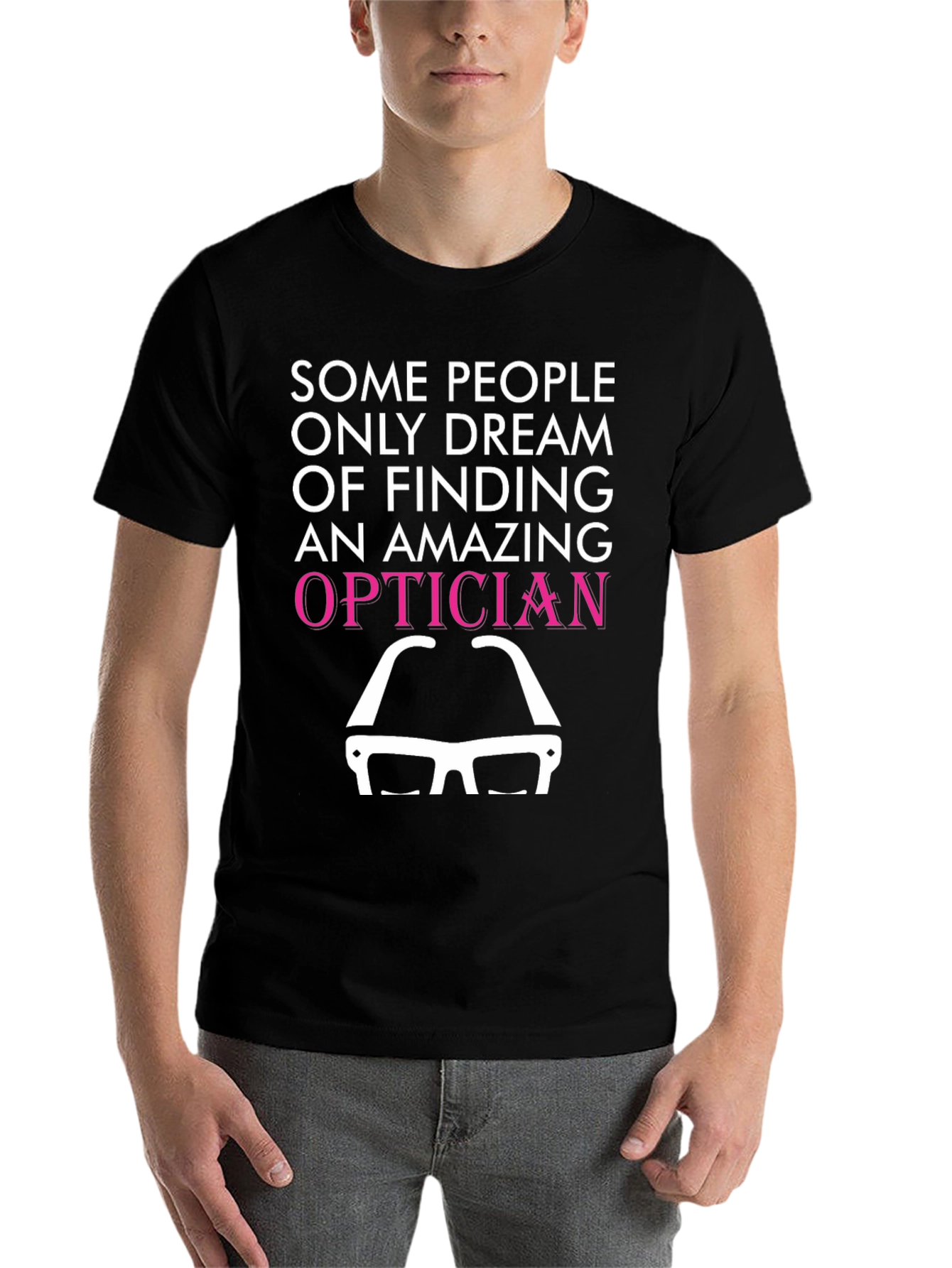 Black Amazing Optician T-Shirt, Funny Eye Doctor Gift view 7