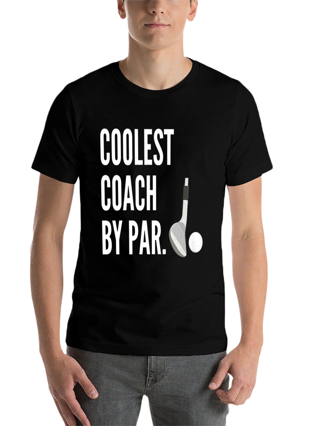 Black Coolest Coach By Par Golf T-Shirt view 7