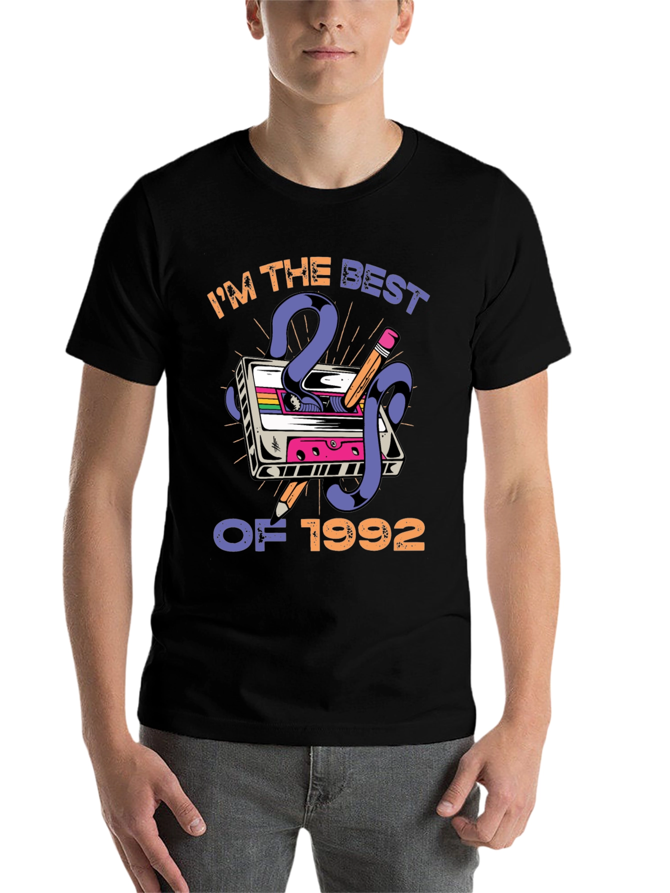 Black Best of 1992 Cassette Tape Graphic Tee view 7