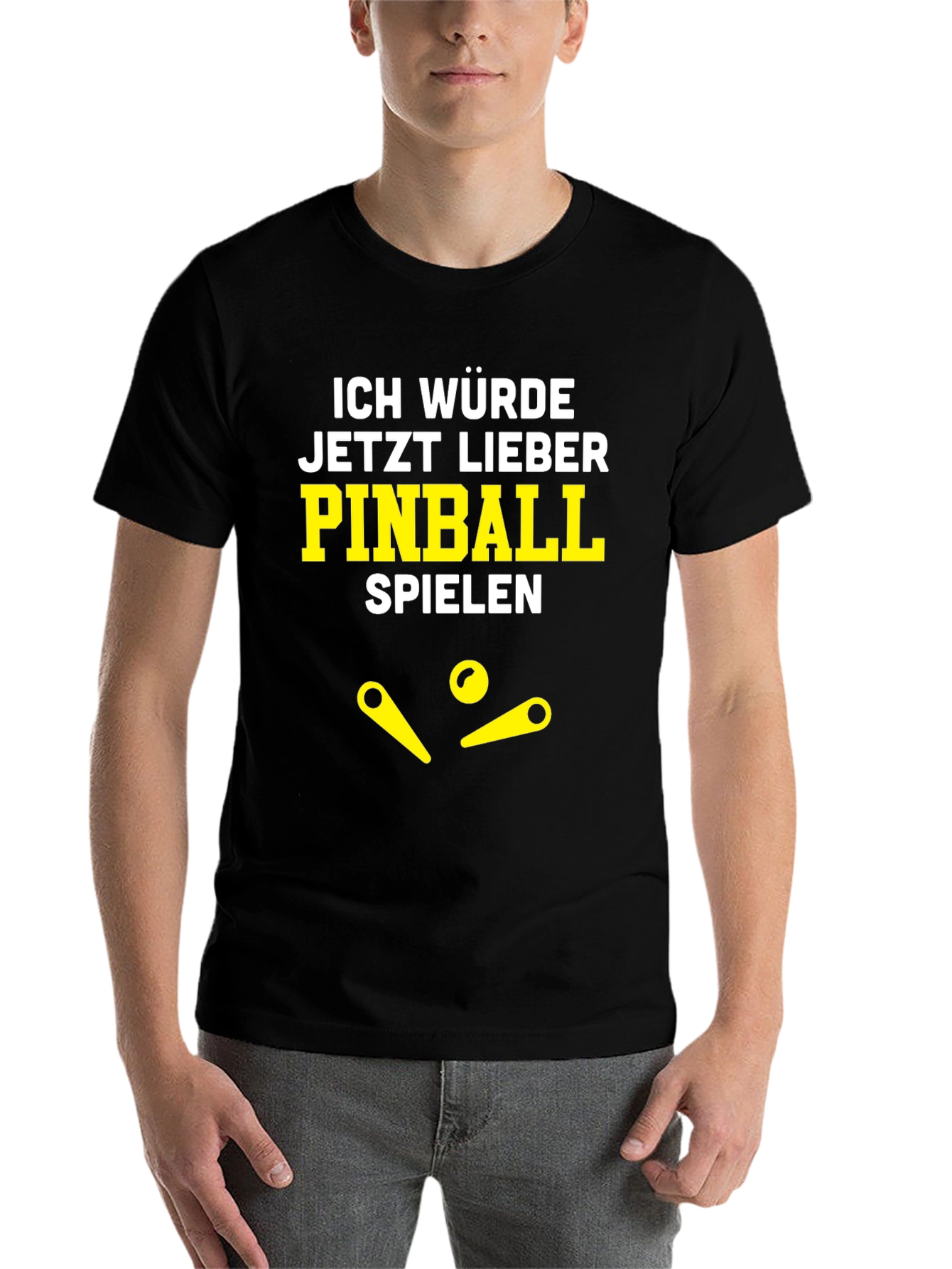 Black Pinball Player T-Shirt - I'd Rather Be Playing Now! view 7