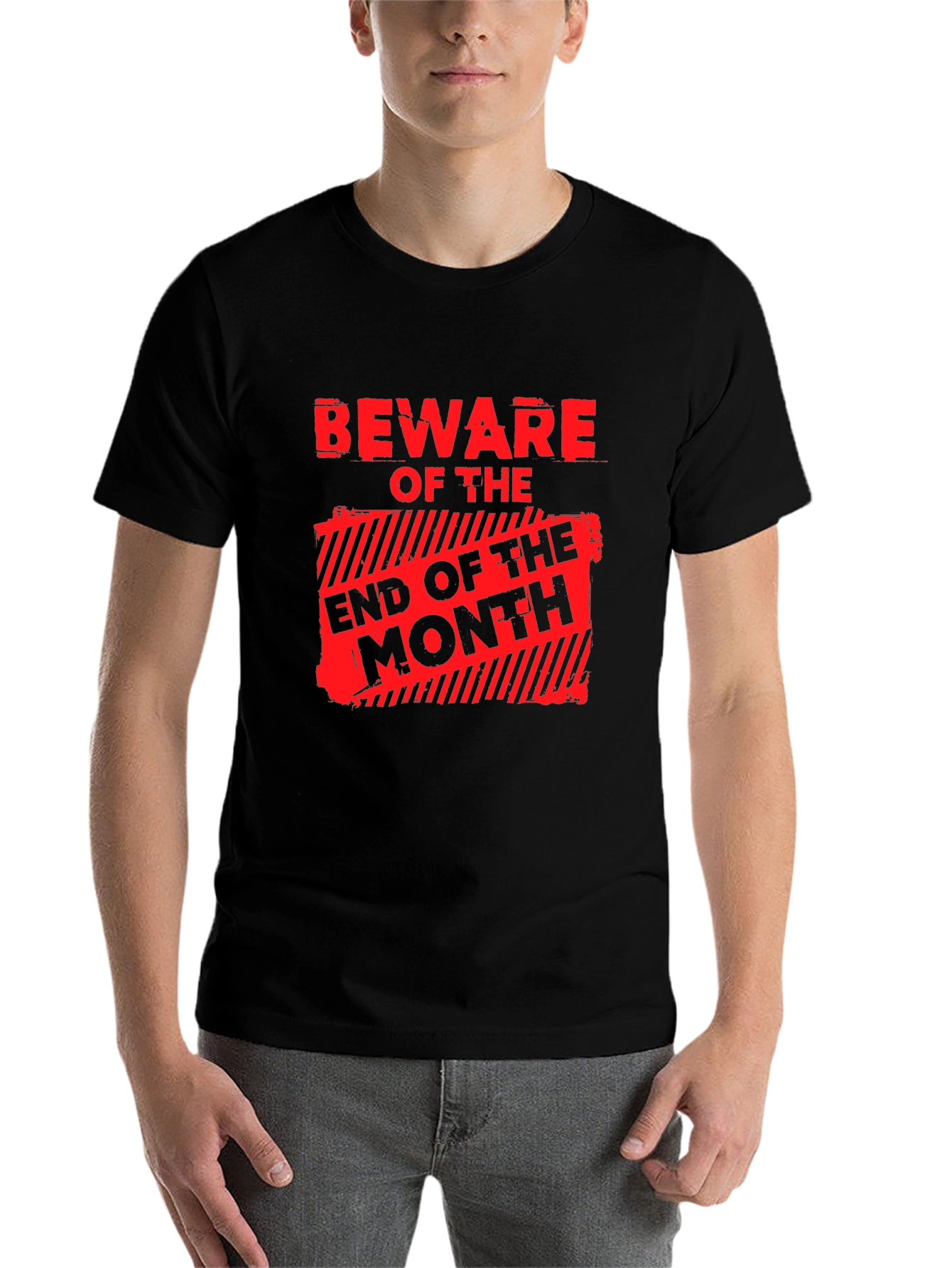 Black Beware End of Month Graphic T-Shirt view 7