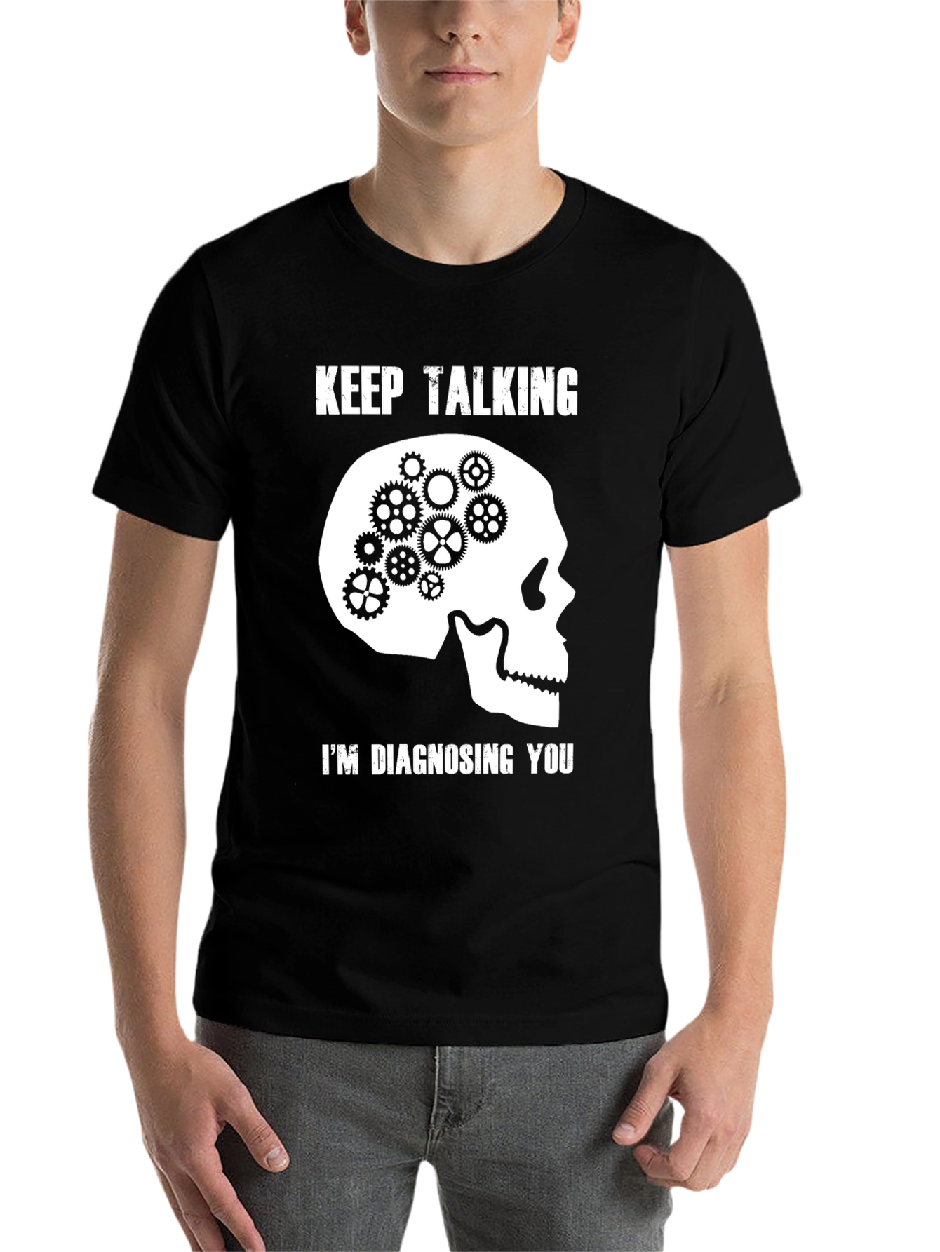 Black Keep Talking I'm Diagnosing You Black T-Shirt view 7